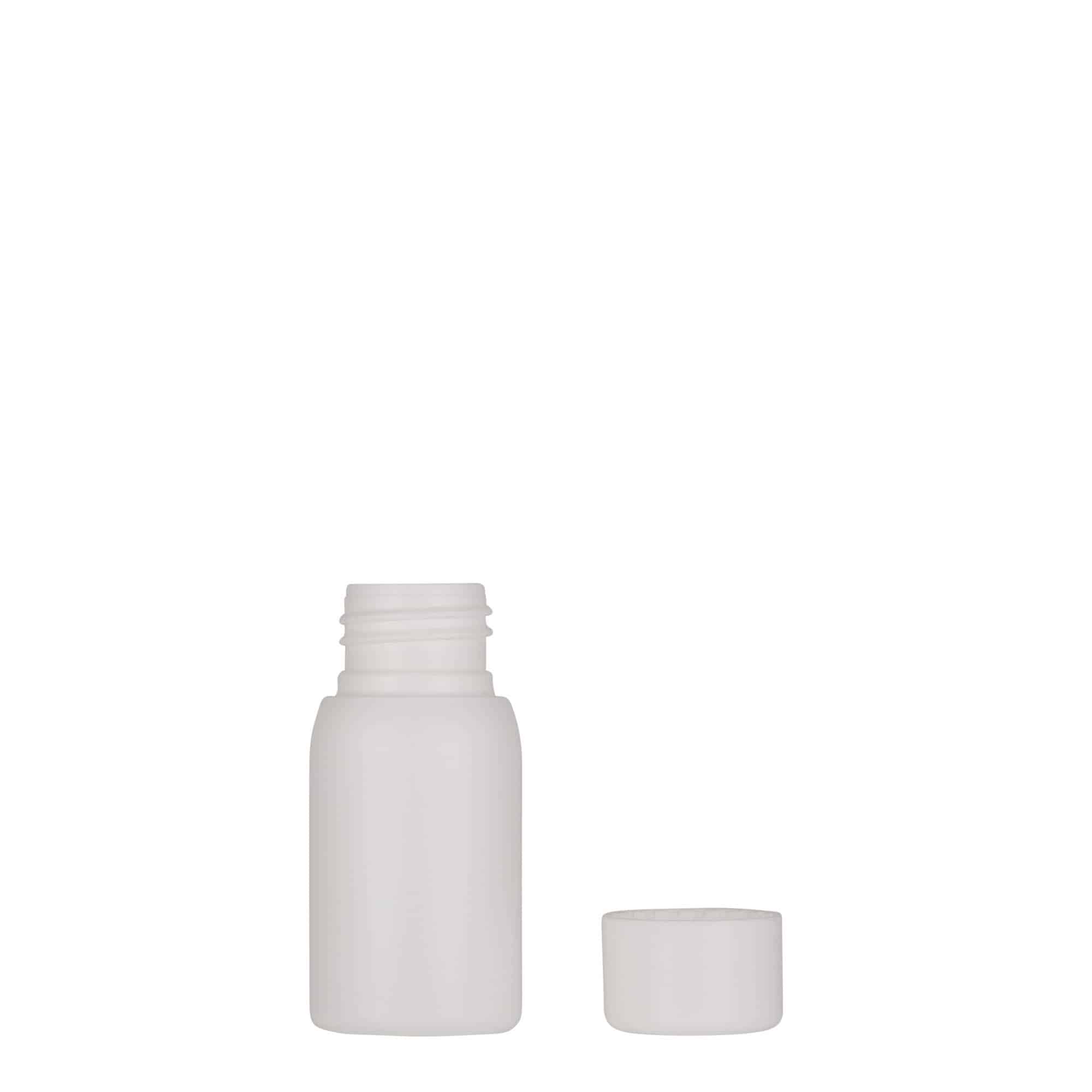 30 мл пластична шише „Туфи“, HDPE, бела, отвор: 24/410
