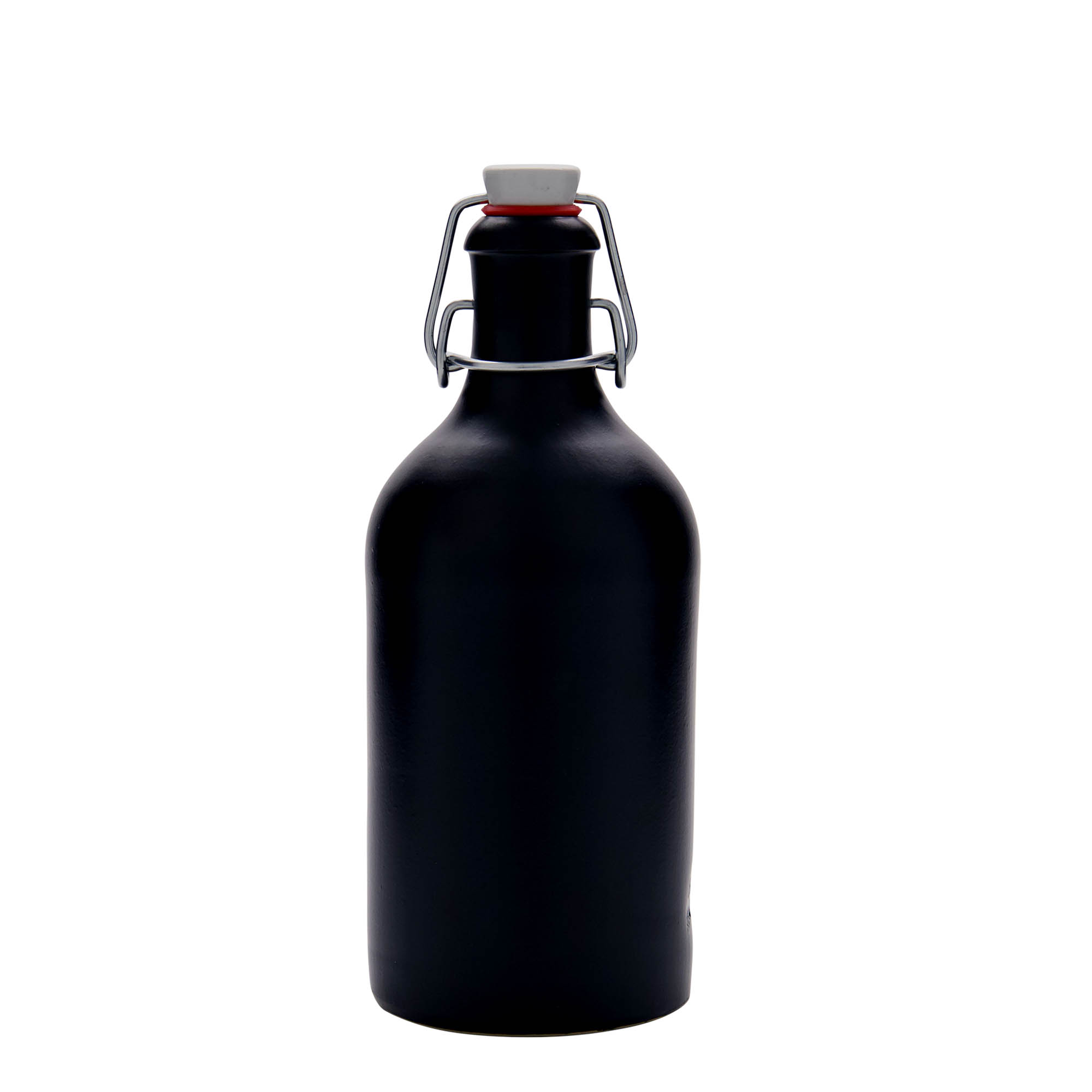 500 ml керамичка џезва, камена глазура, црна, отвор: затворач со шарка