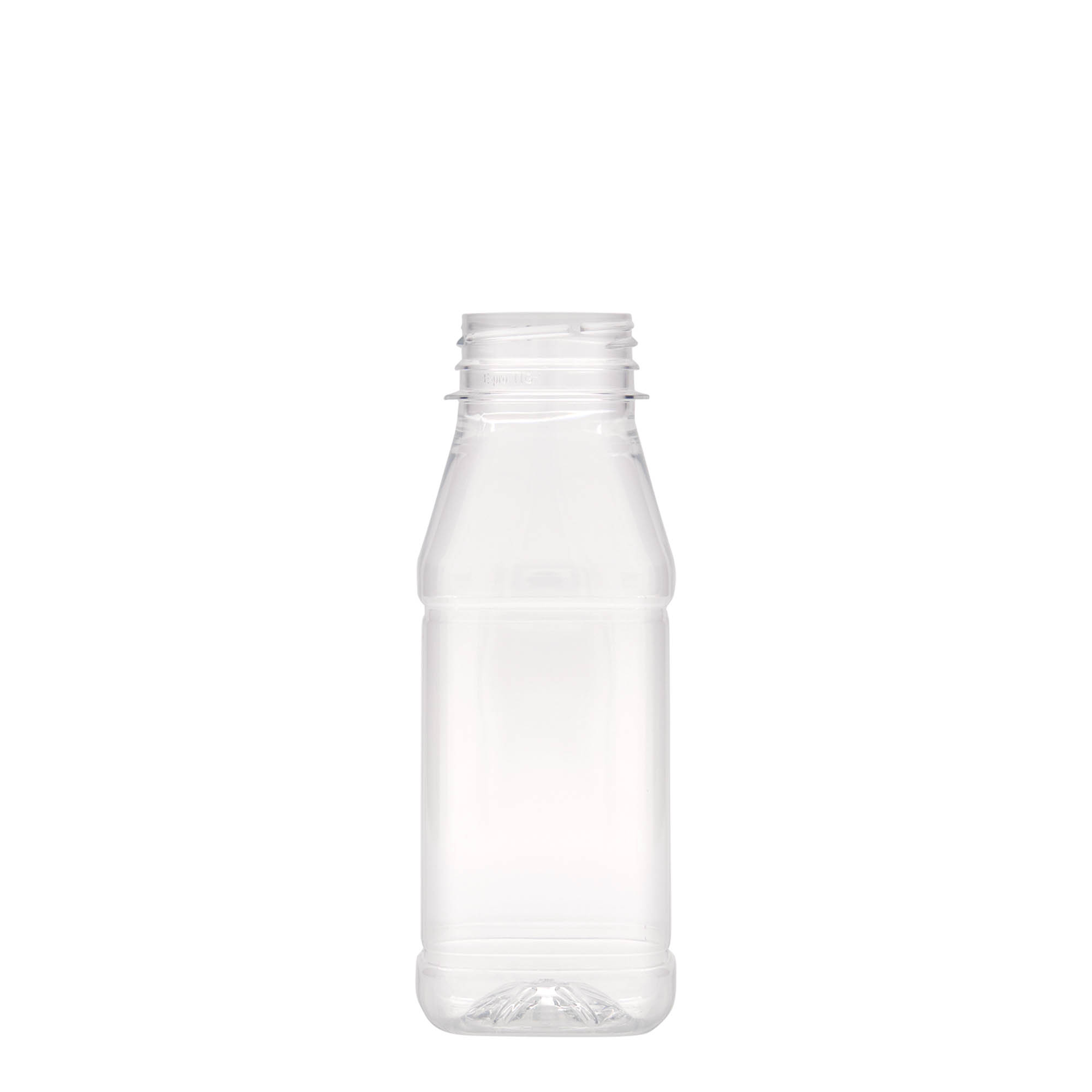 250 мл PET-шише „Milk and Juice Carré“, квадратно, пластично, отворање: 38 мм