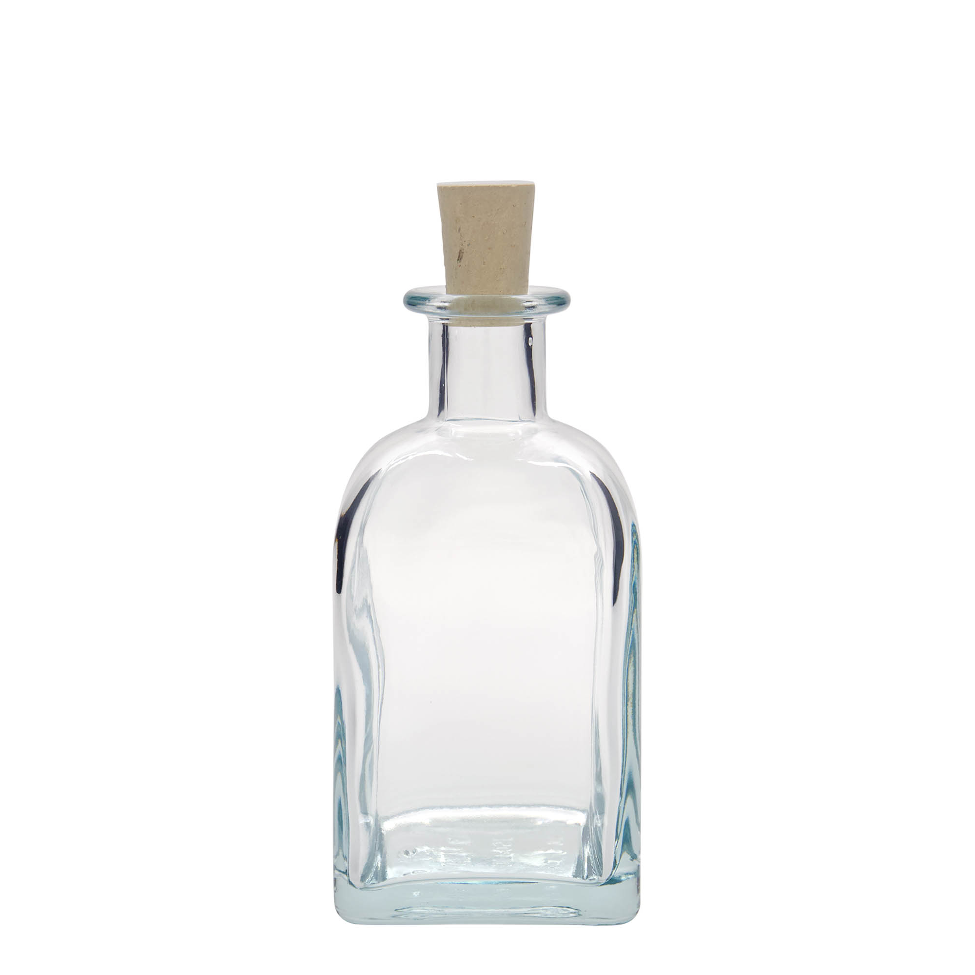 350 ml стаклена шише Apotheker Carré, квадратна, грло: плута