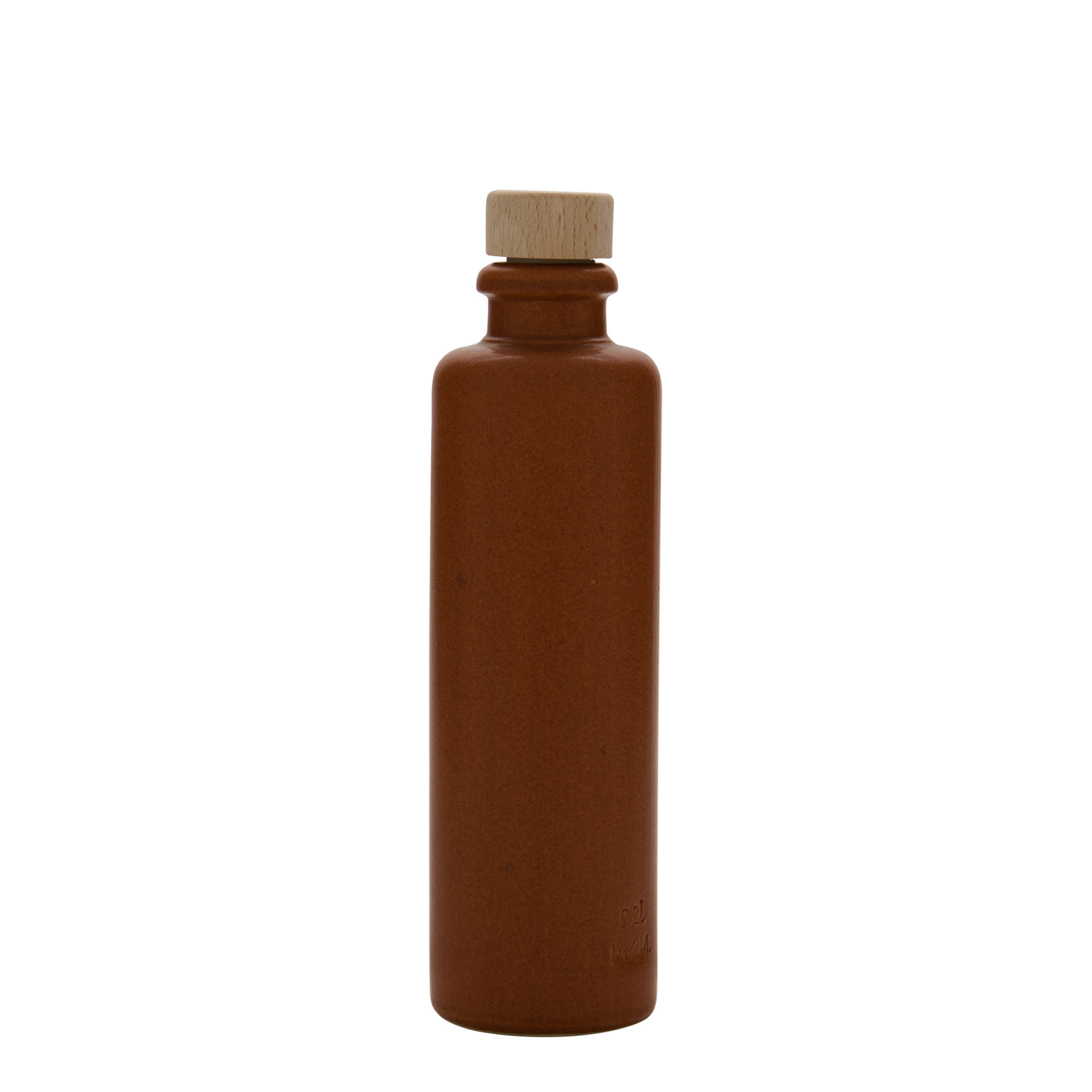 200 ml керамички џезва, камена глазура, црвено-кафена, отвор: плута