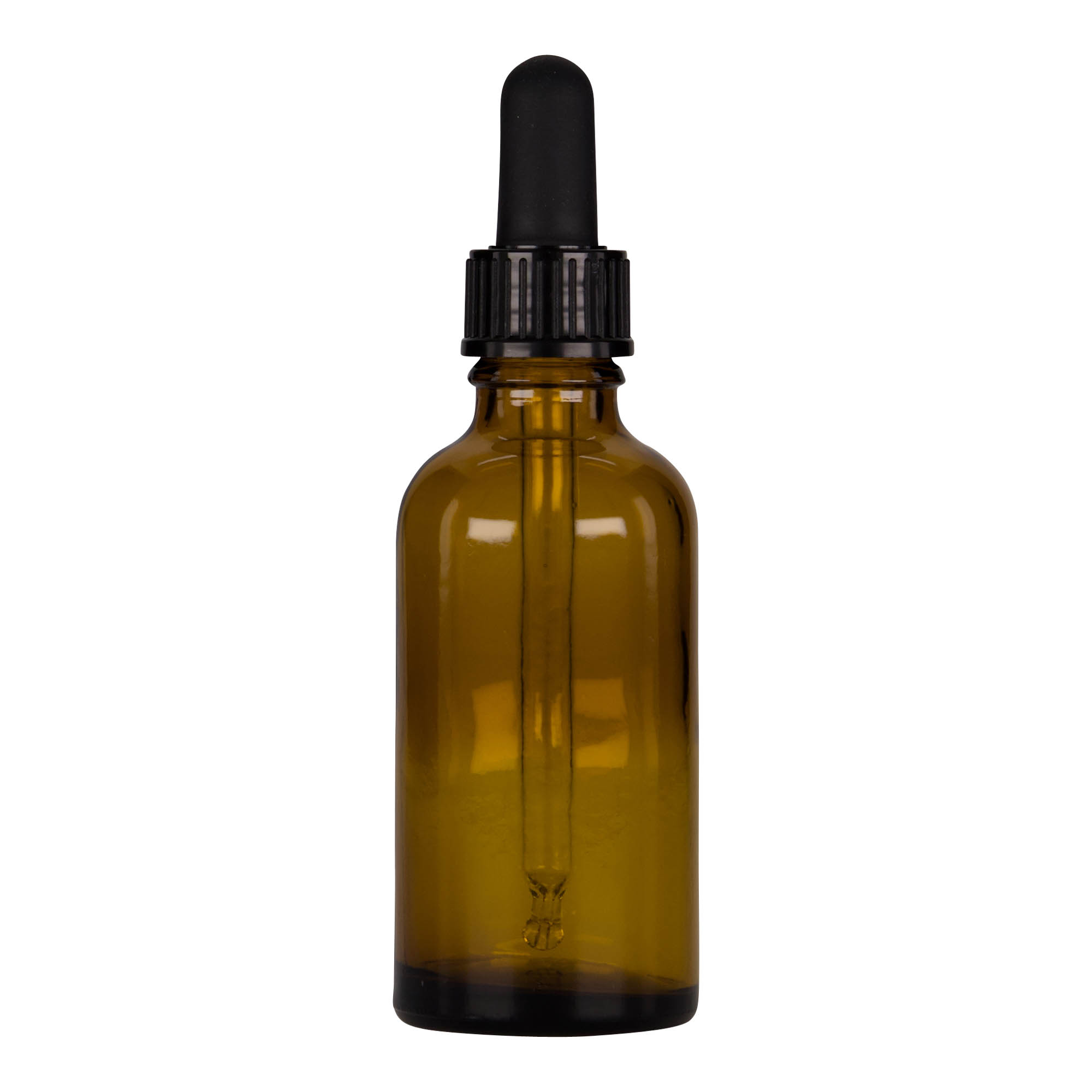50 ml боца со пипета, медицинска, стаклена, кафеаво-црна, отвор: DIN 18