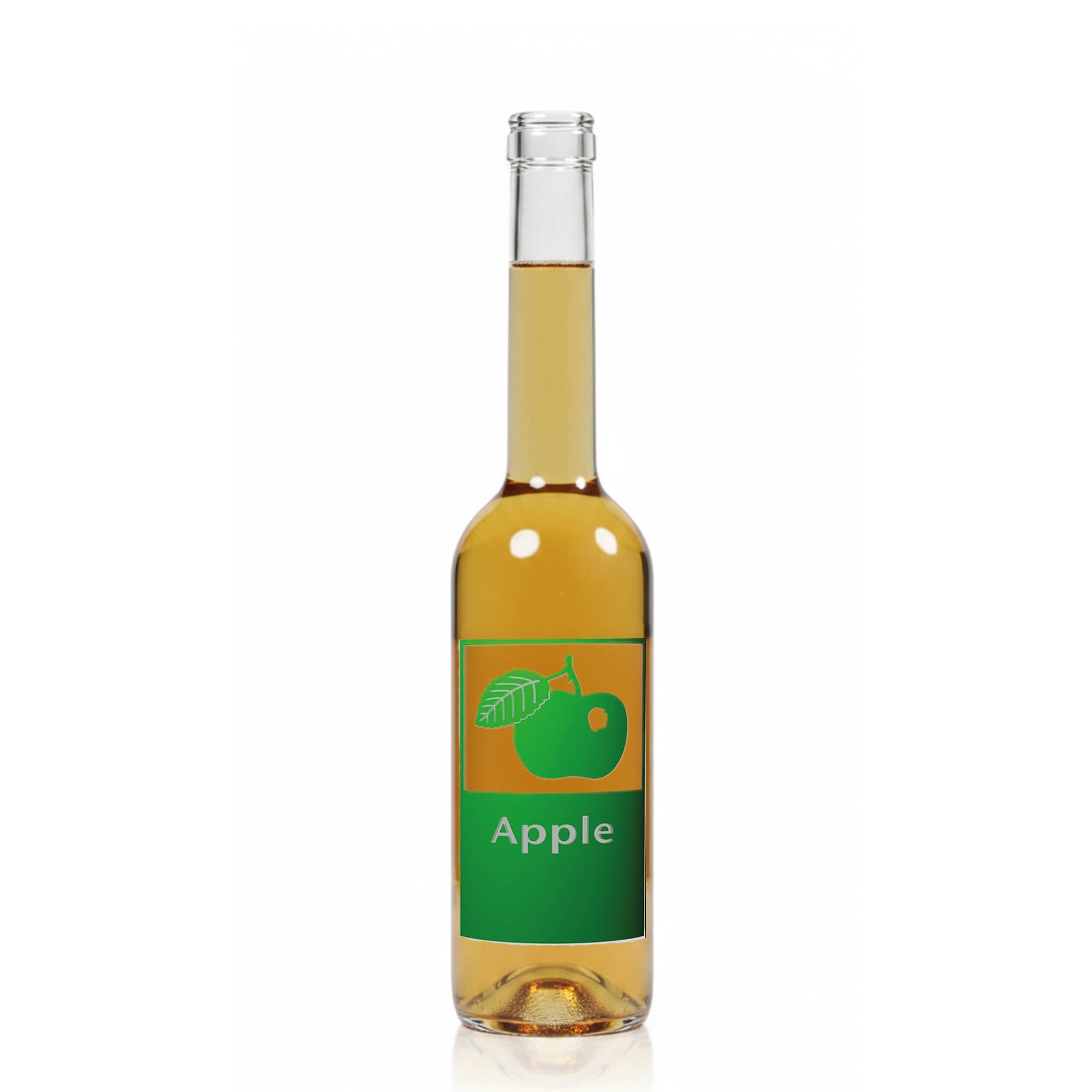 500 ml стаклена шише 'Opera', мотив: јаболко, отворање: корк