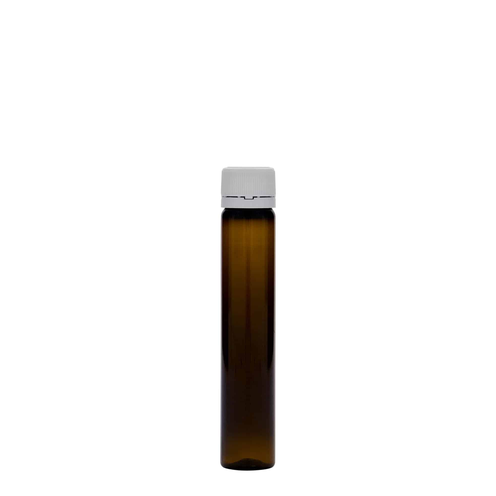 25 ml PET-цевче, пластика, кафеава, отвор: навојна капачка