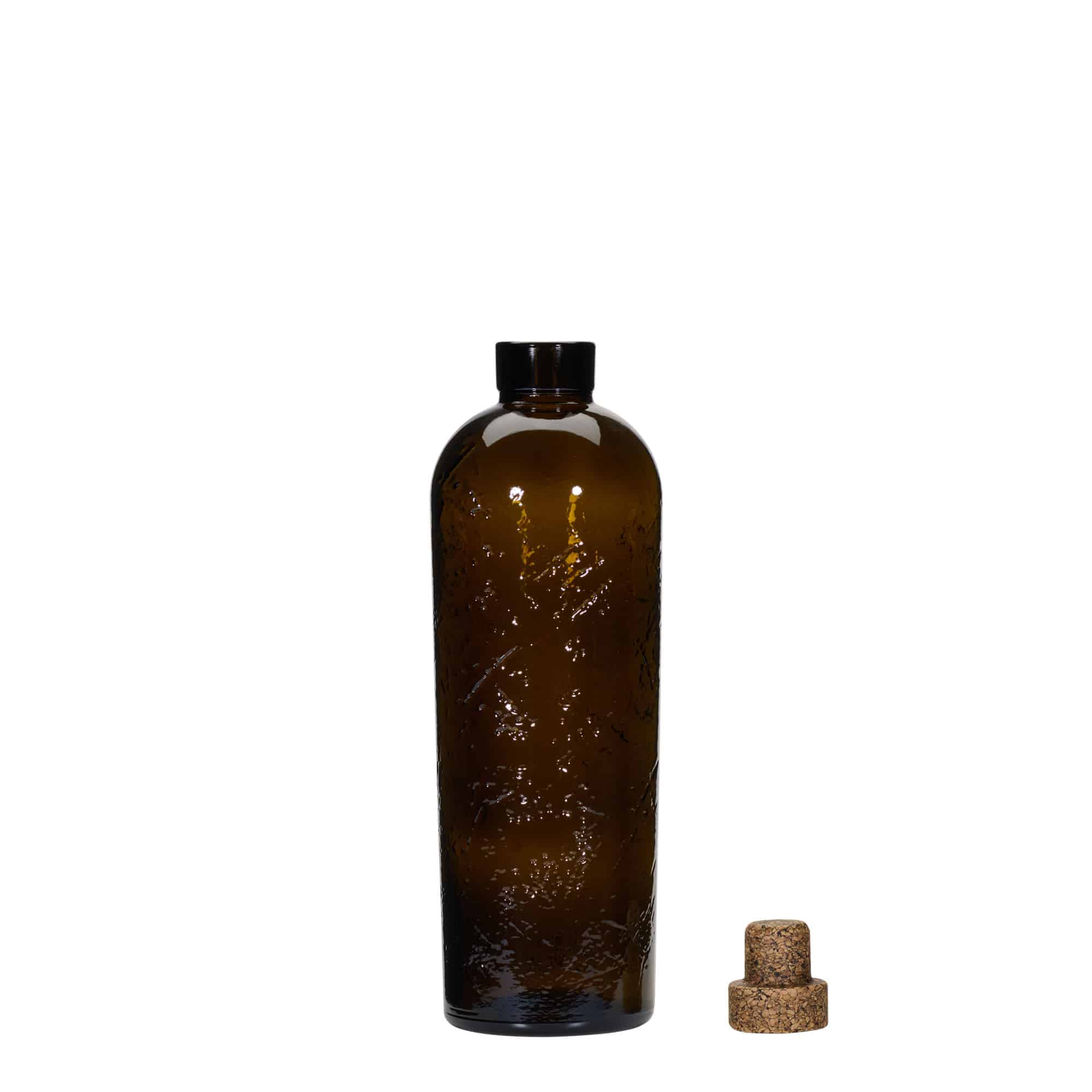 700 мл Wildly Crafted стаклена шише 'Natural', кафеава, отворање: корк