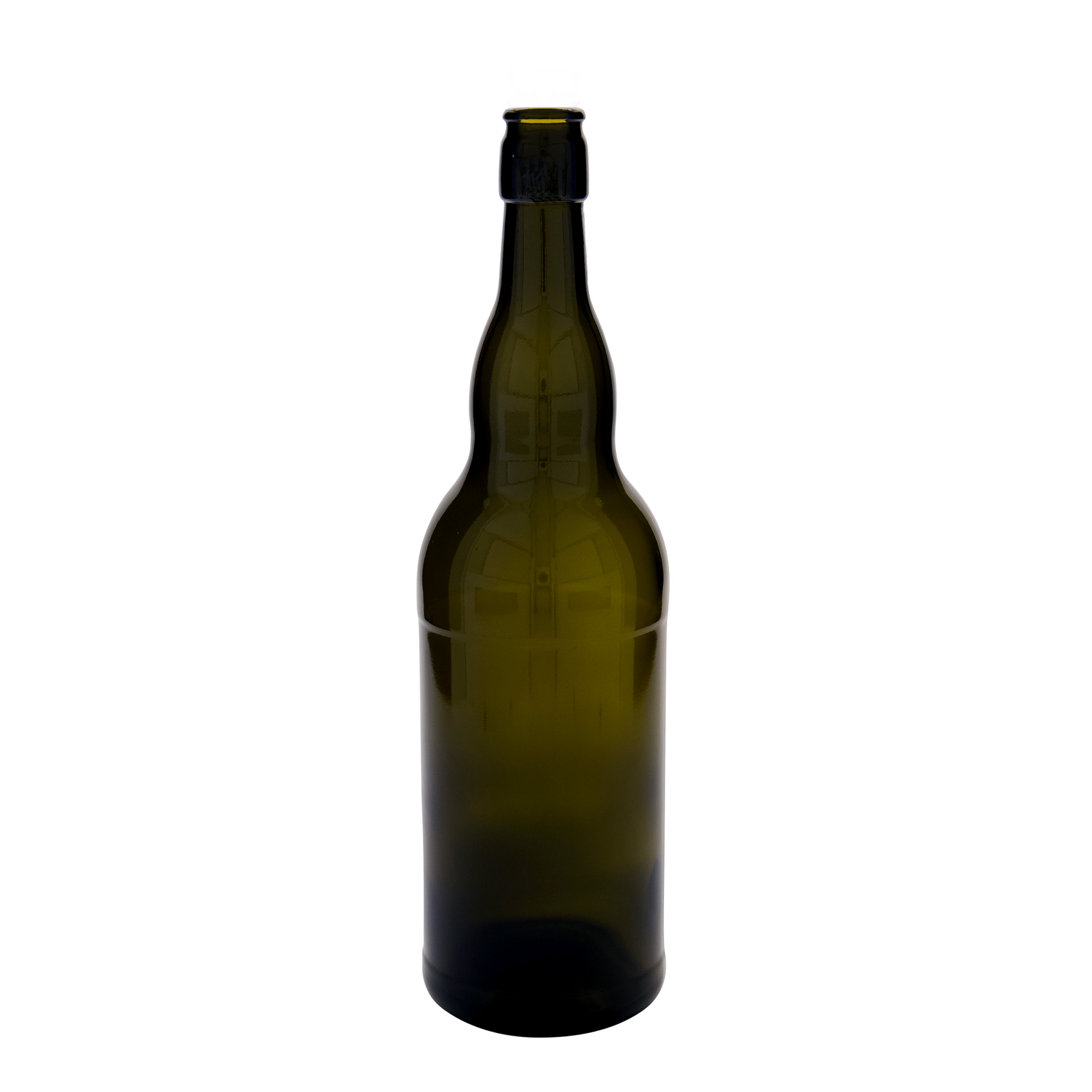 1.000 ml шише за пиво Белгија, стакло, антикнозелена, отворање: затворач со шарка