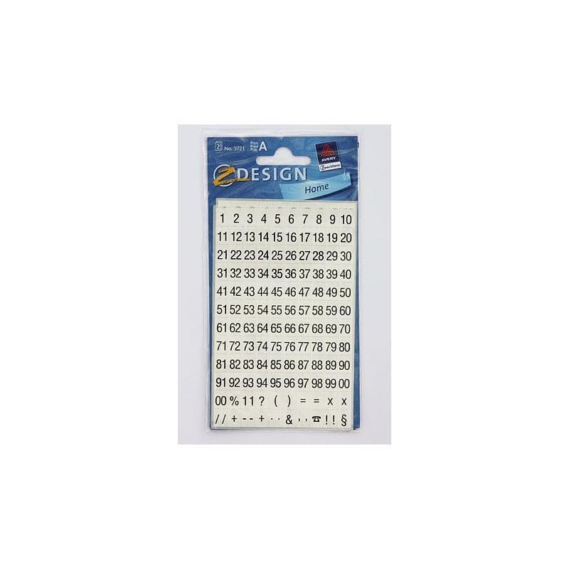 Zweckform налепници „Броеви 1-99“, пластика, црна