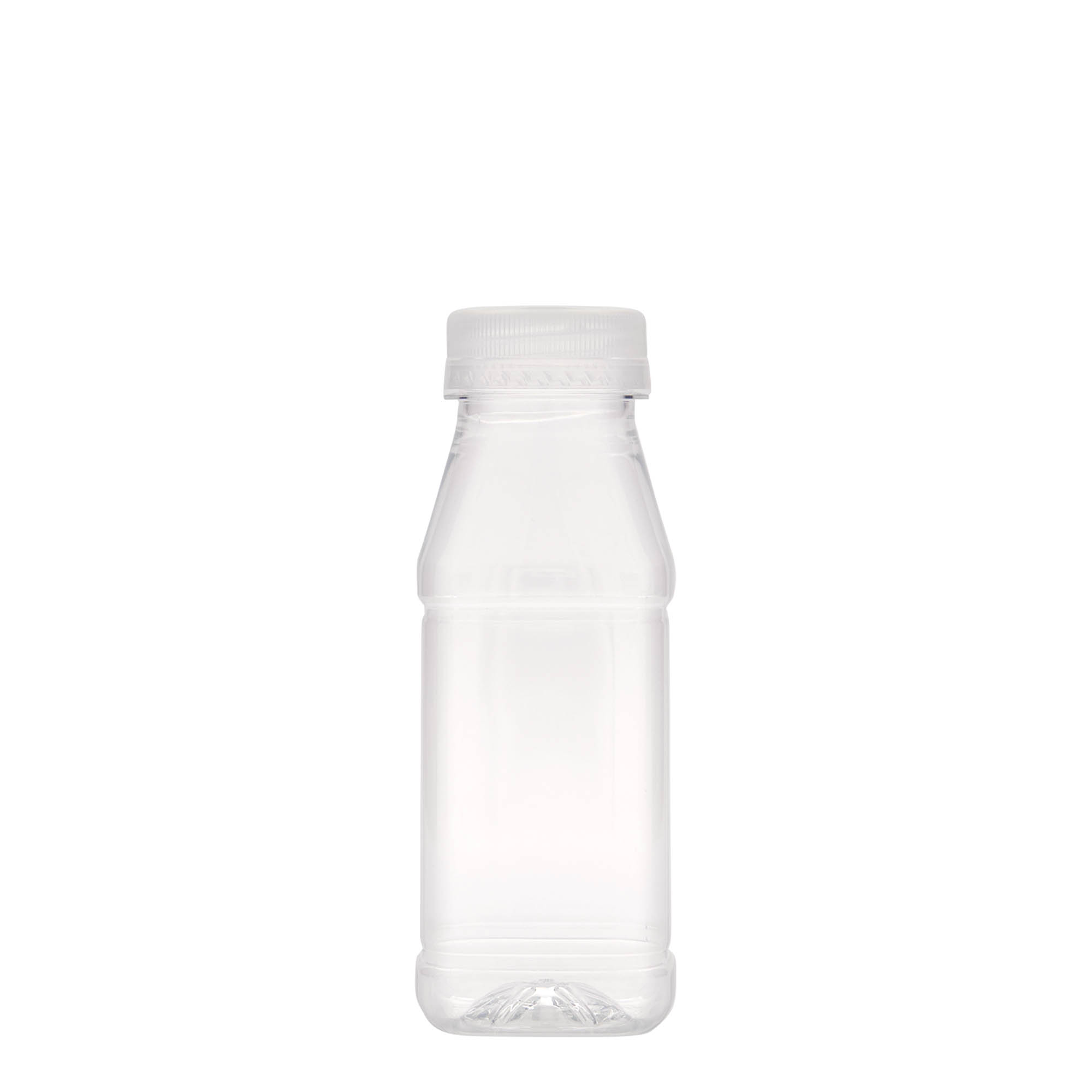 250 мл PET-шише „Milk and Juice Carré“, квадратно, пластично, отворање: 38 мм