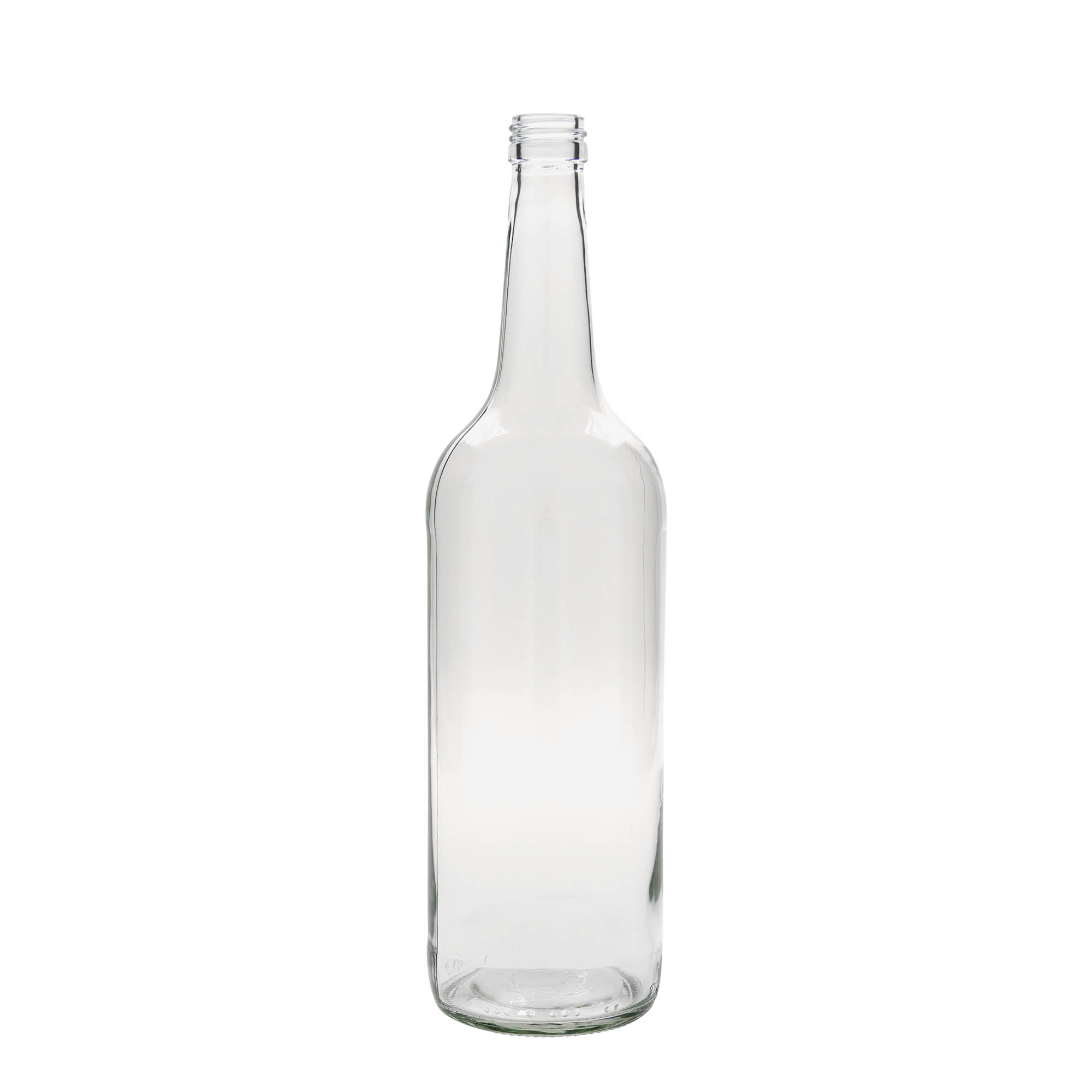 1.000 ml стаклена шише со прав врат, отвор: PP 28