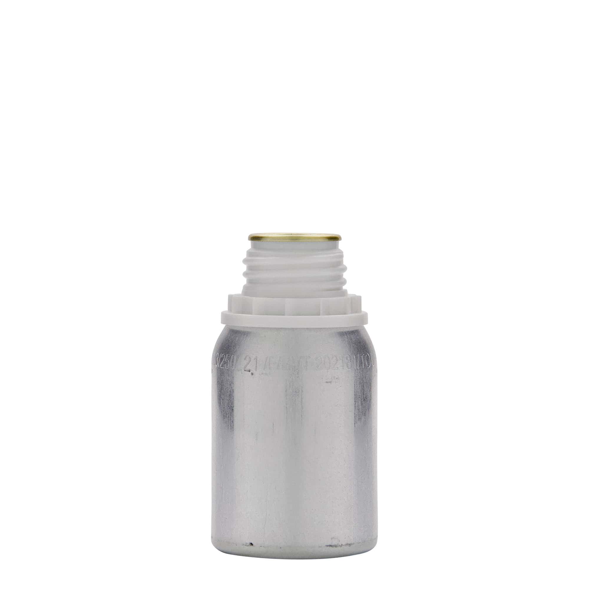 125 ml алуминиумска шише, метал, сребрена, отворање: DIN 32
