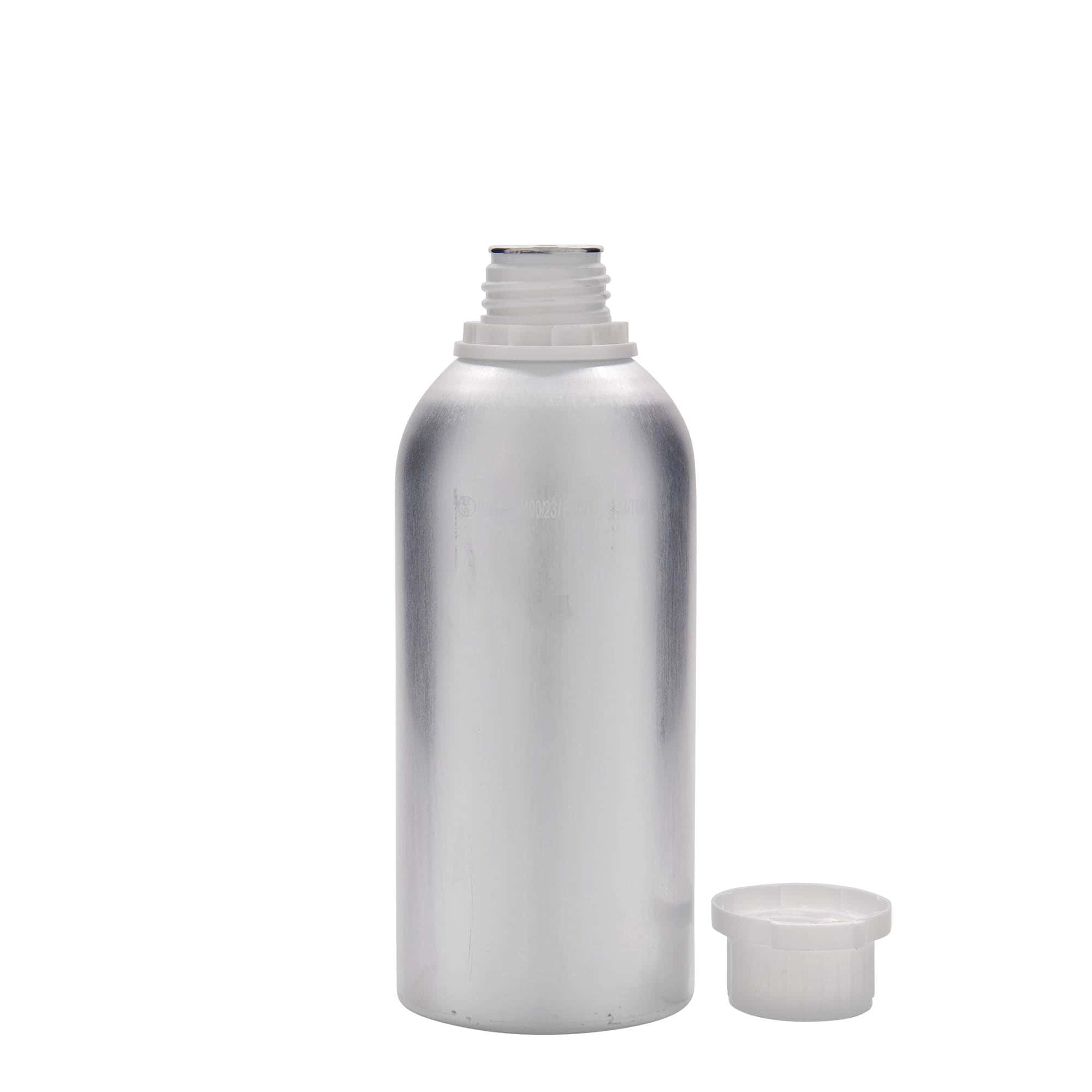 625 ml алуминиумска шише, метал, сребрена, отвор: DIN 32