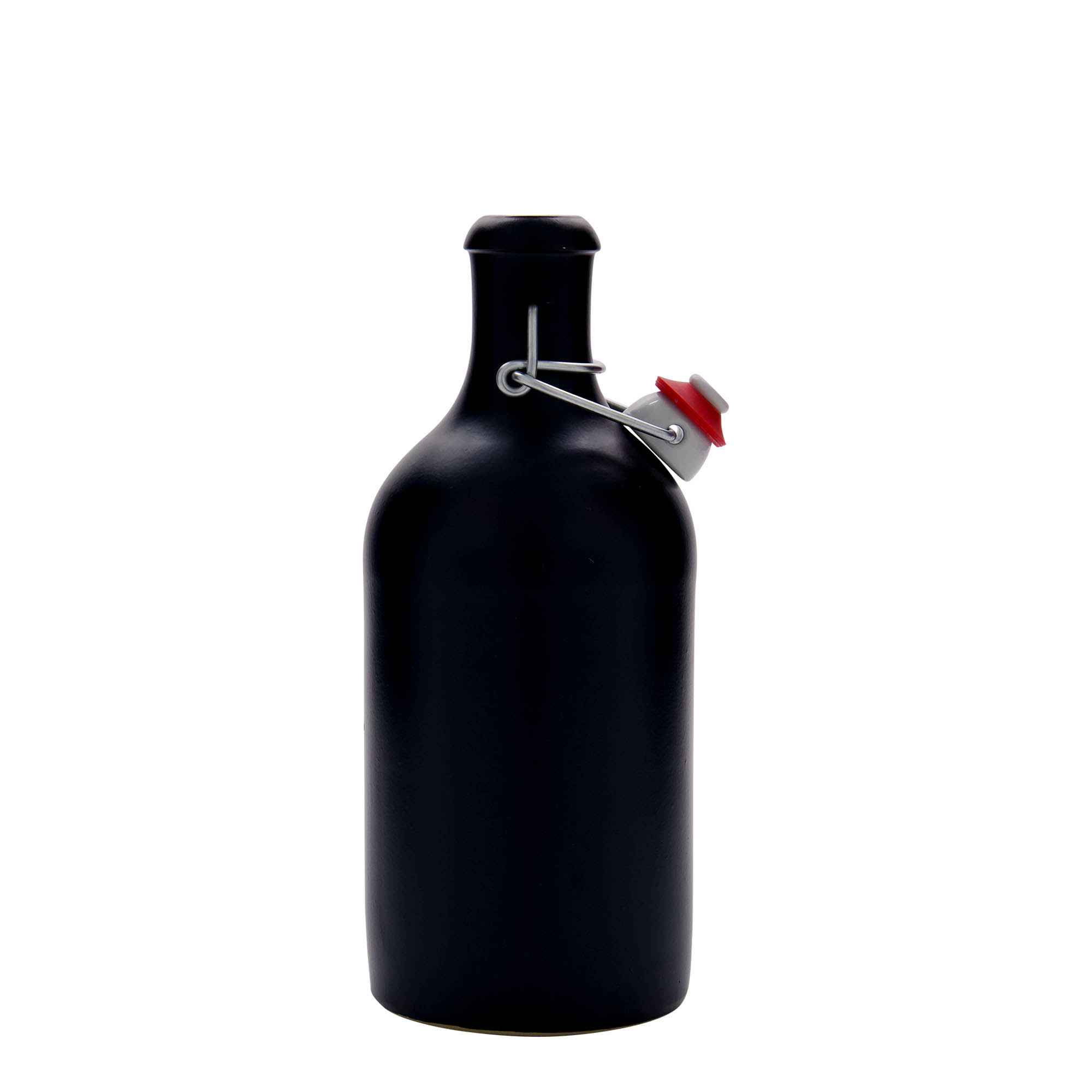 500 ml керамичка џезва, камена глазура, црна, отвор: затворач со шарка