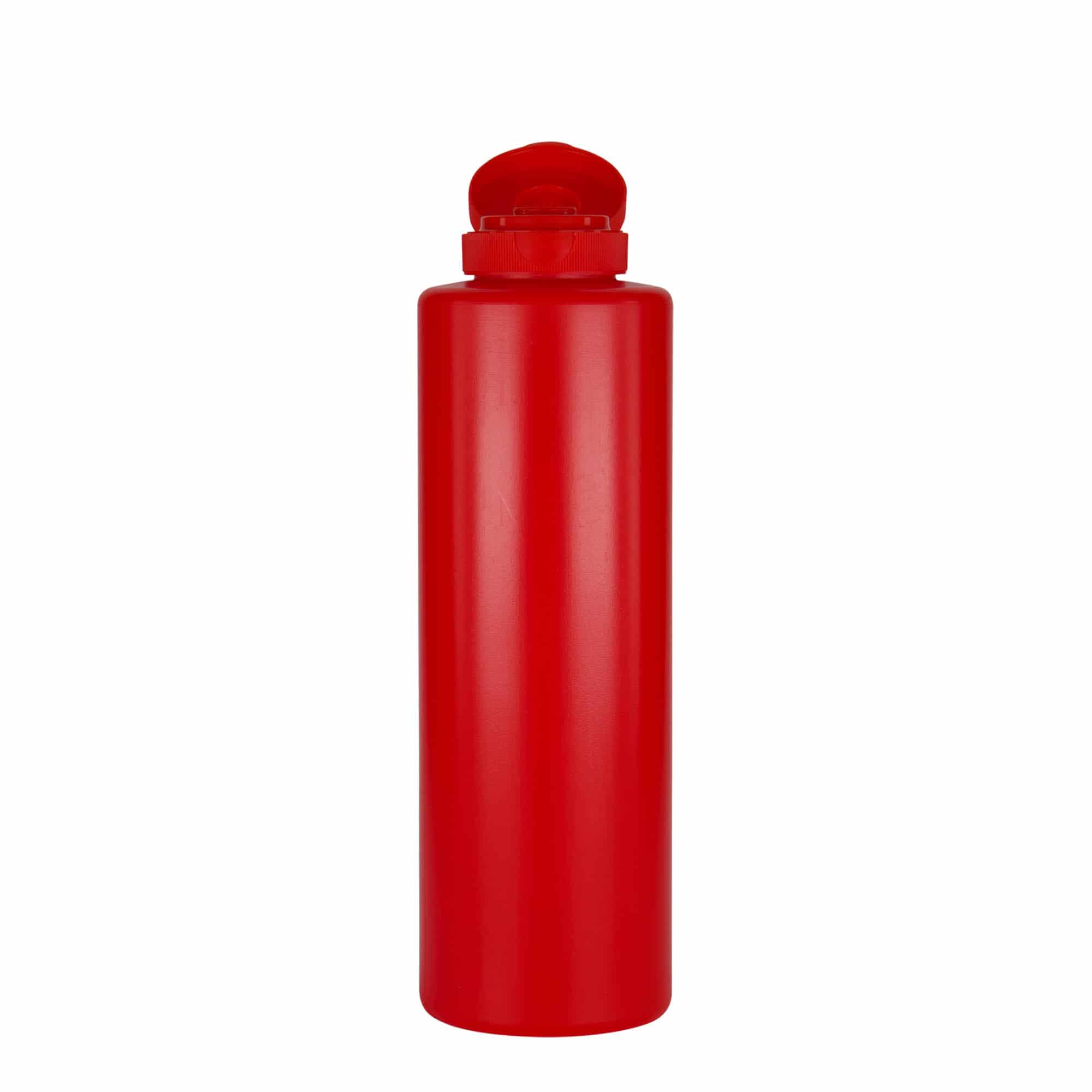 500 мл шише за сос, LDPE-пластика, црвена, отворање: 38/400