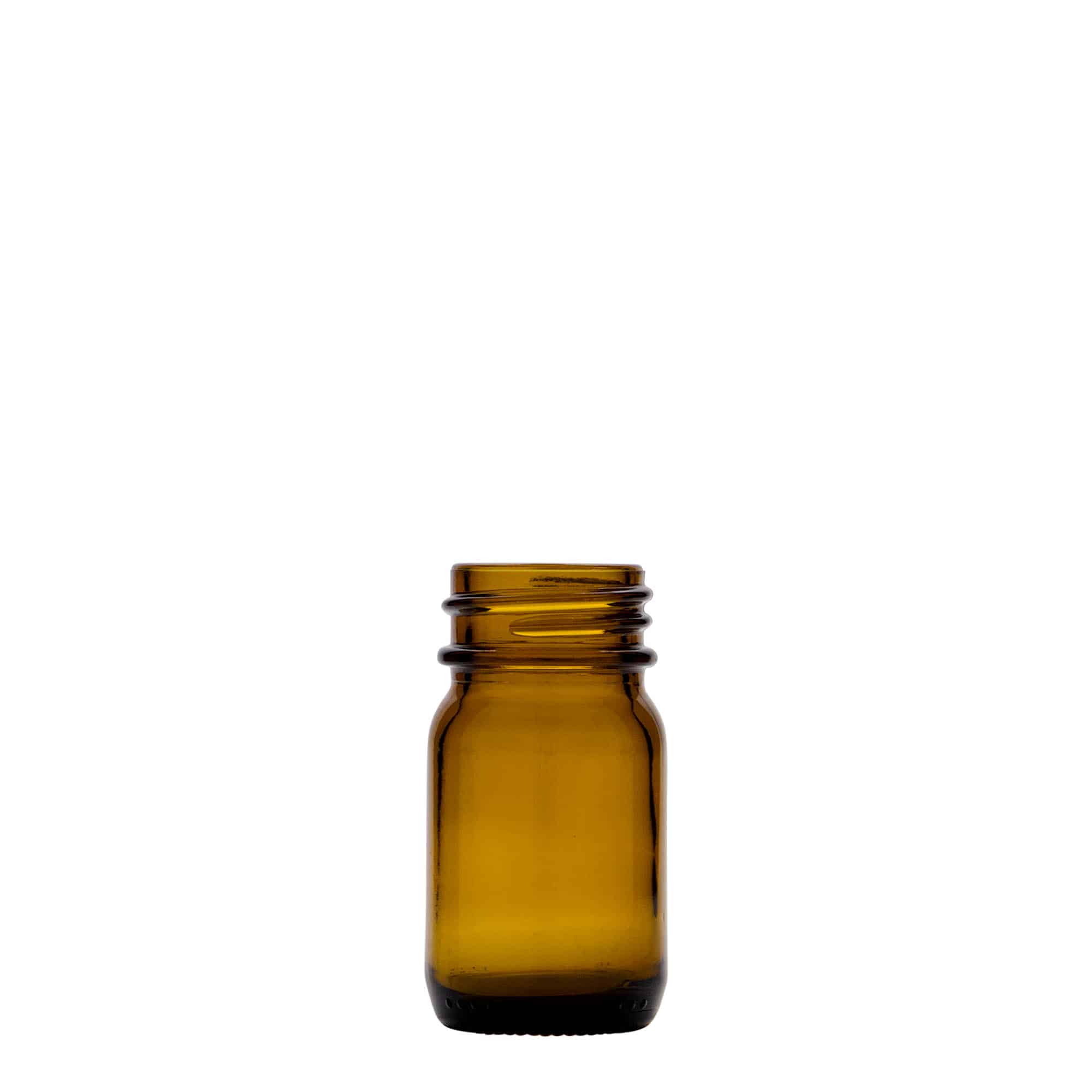 30 ml шише со широк врат, кафеава боја, отвор: DIN 32