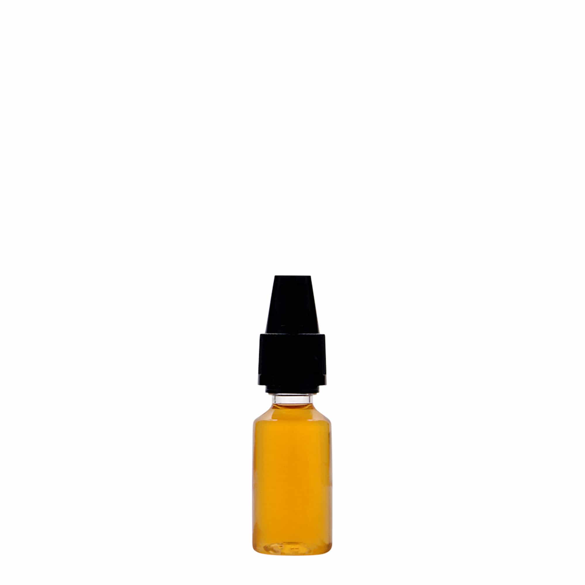 10 ml PET шише „E-Liquid“ со заштита од квалитет и за деца, пластика, отворање: навојна капа