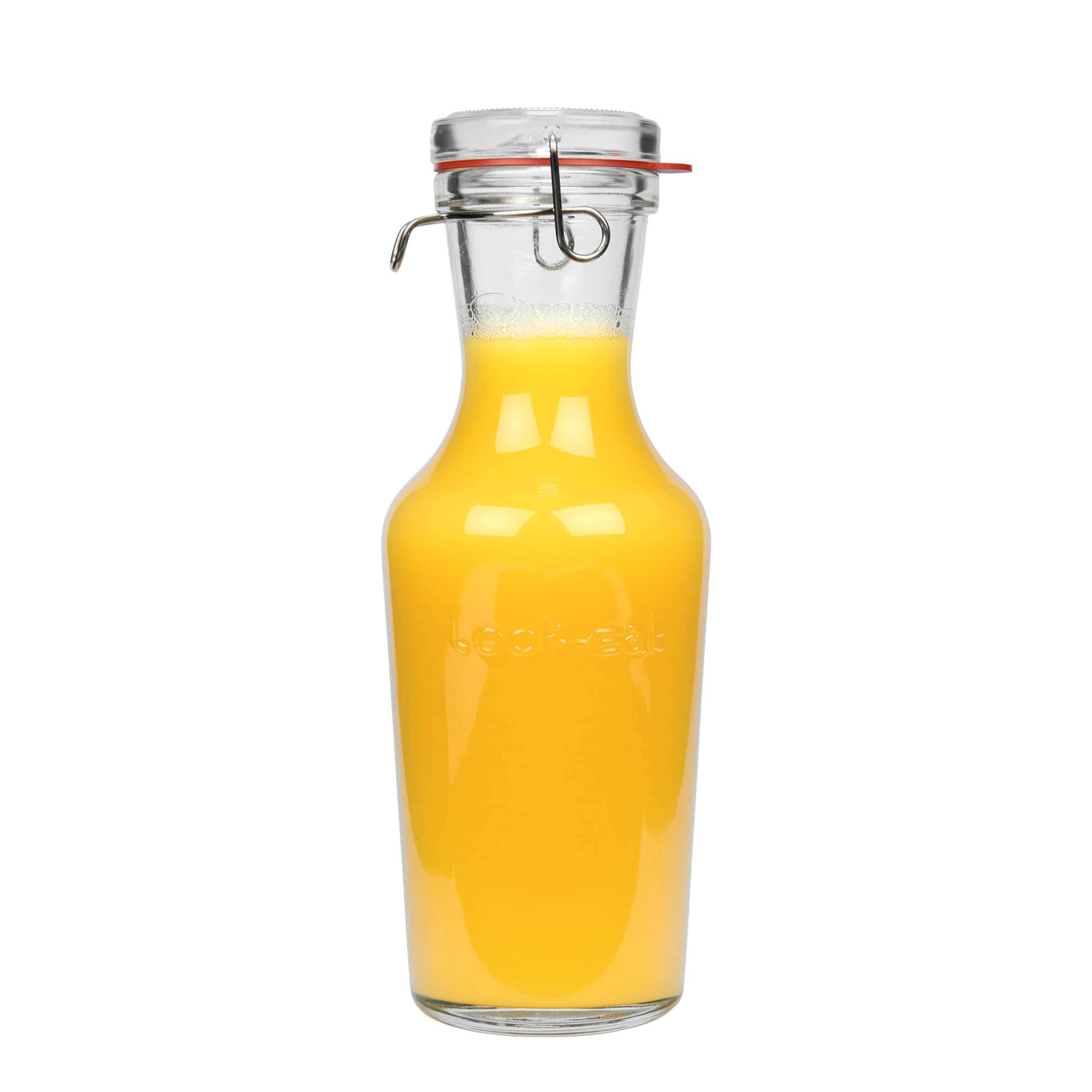 1.000 ml стаклена карафа „Lock-Eat“, отвор: жичен копчест затворач