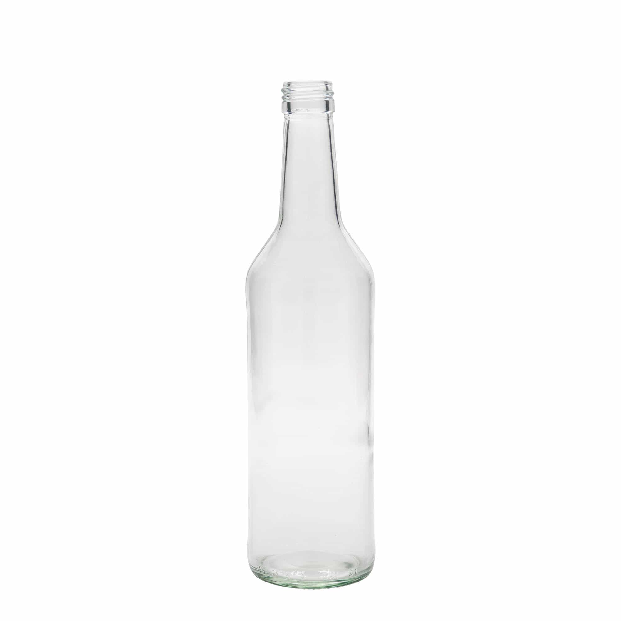 500 ml стаклена шише со прав врат, отворање: PP 28