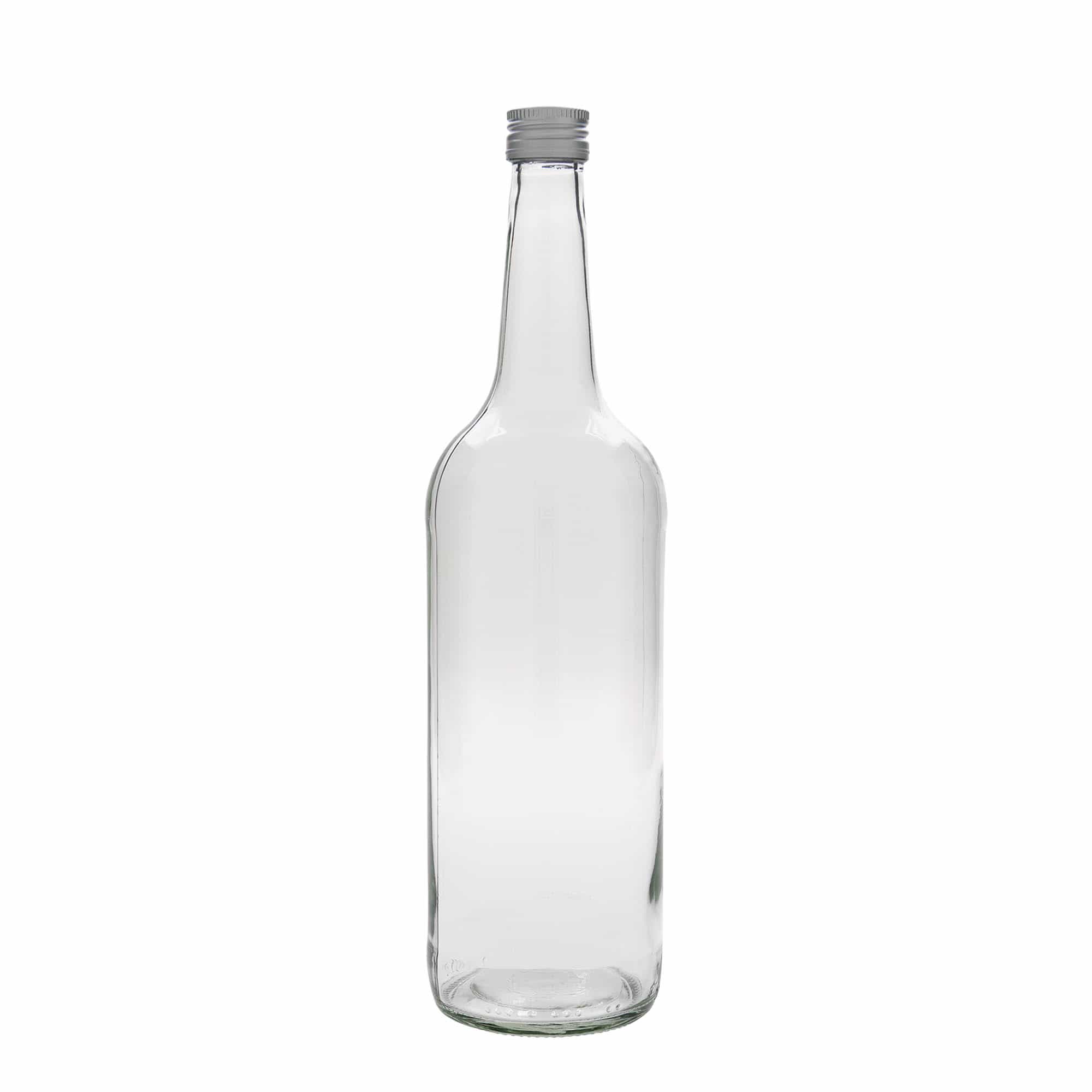 1.000 ml стаклена шише со прав врат, отвор: PP 28