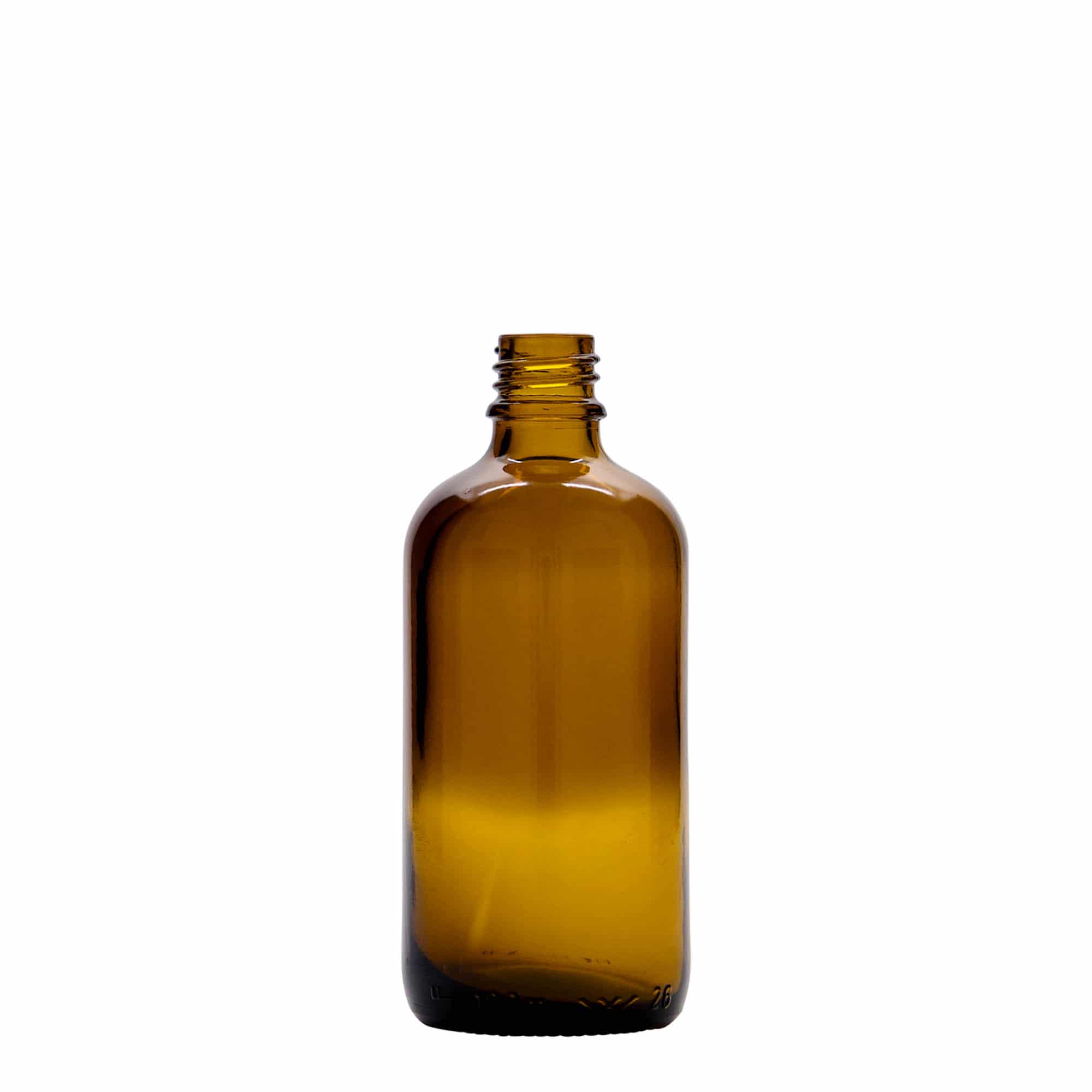 100 ml шишенце со пипета, медицина, стакло, кафеаво-црвено, отворање: DIN 18
