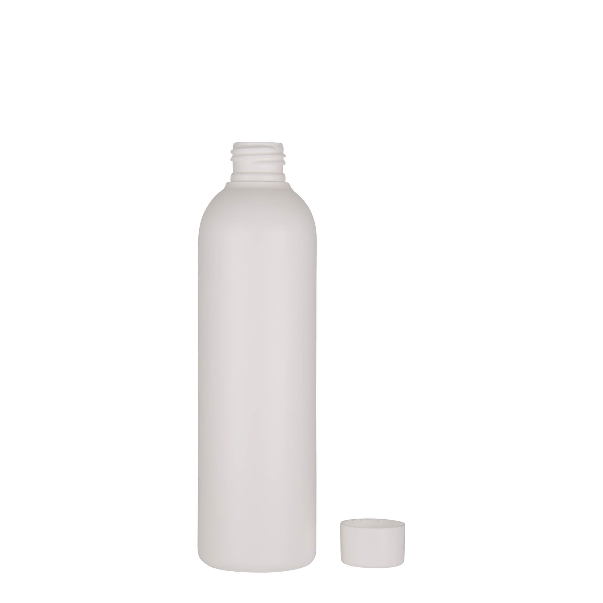 250 мл пластична шише „Tuffy“, HDPE, бела, отворање: 24/410