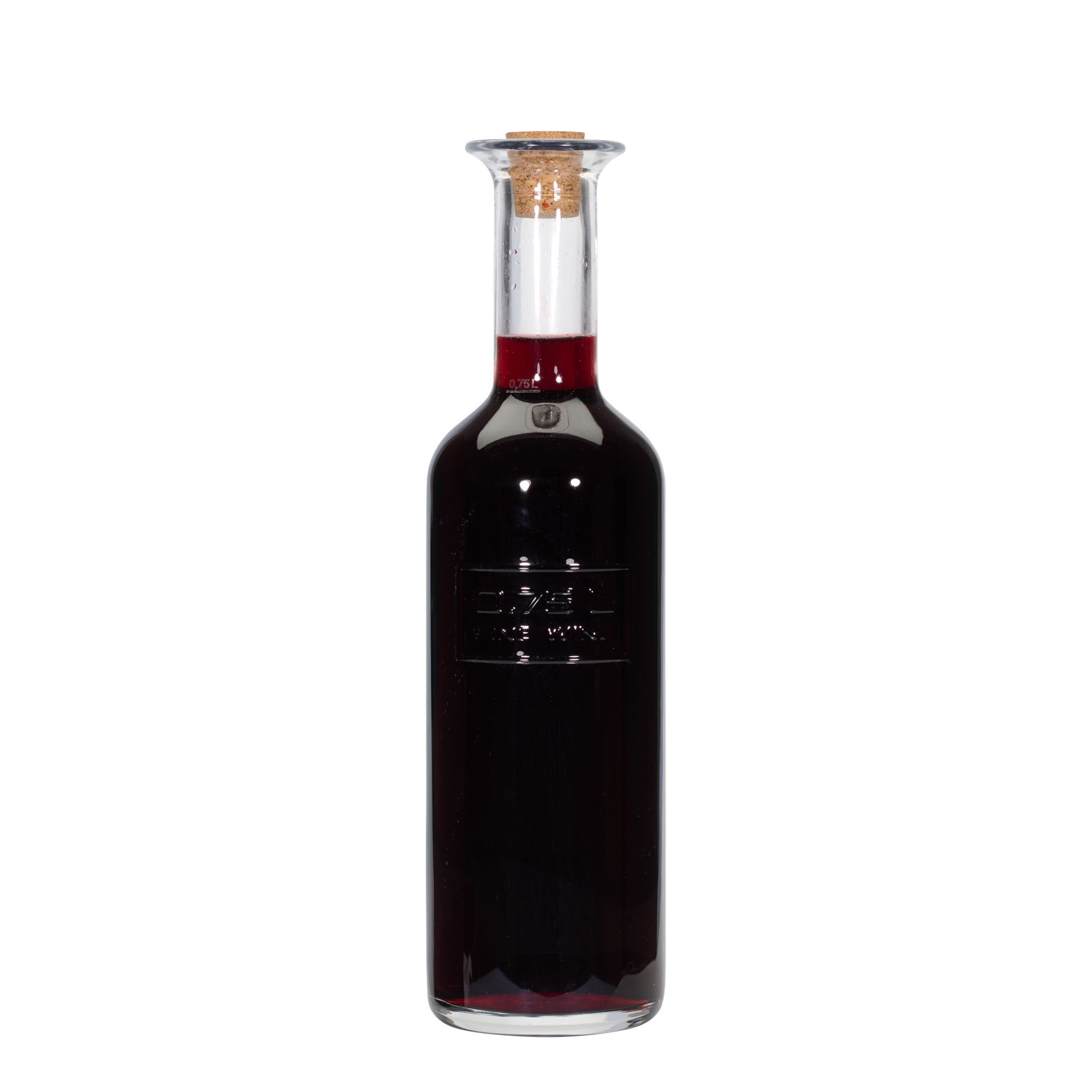 750 мл стаклена шише 'Optima Fine Wine', отвор: корк