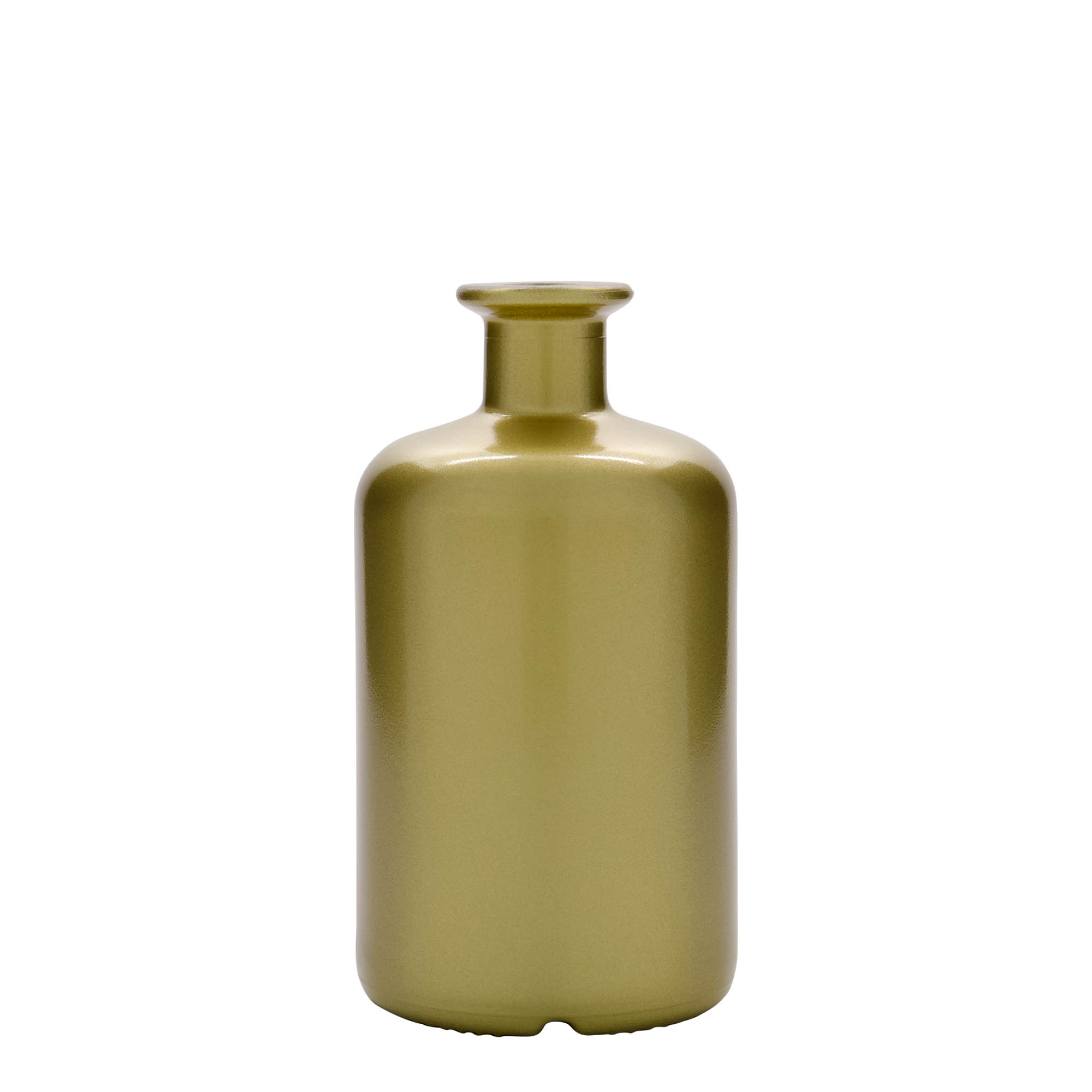 500 ml стаклена шишка аптекар, златна, отворање: корк