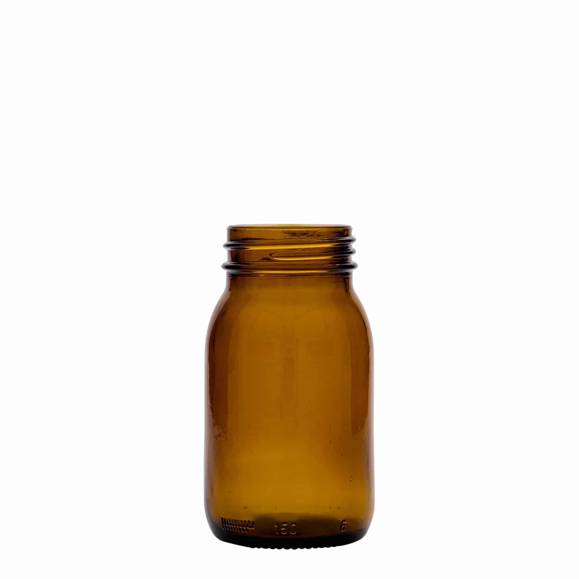 150 ml шише со широк врат, кафеава, отвор: DIN 45