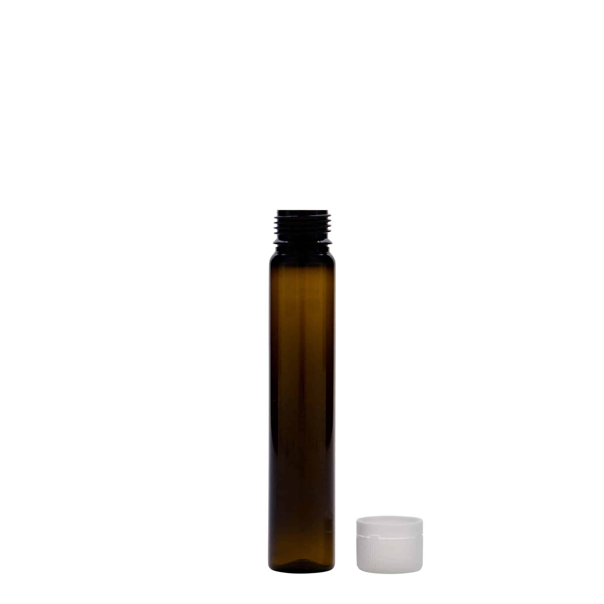 25 ml PET-цевче, пластика, кафеава, отвор: навојна капачка