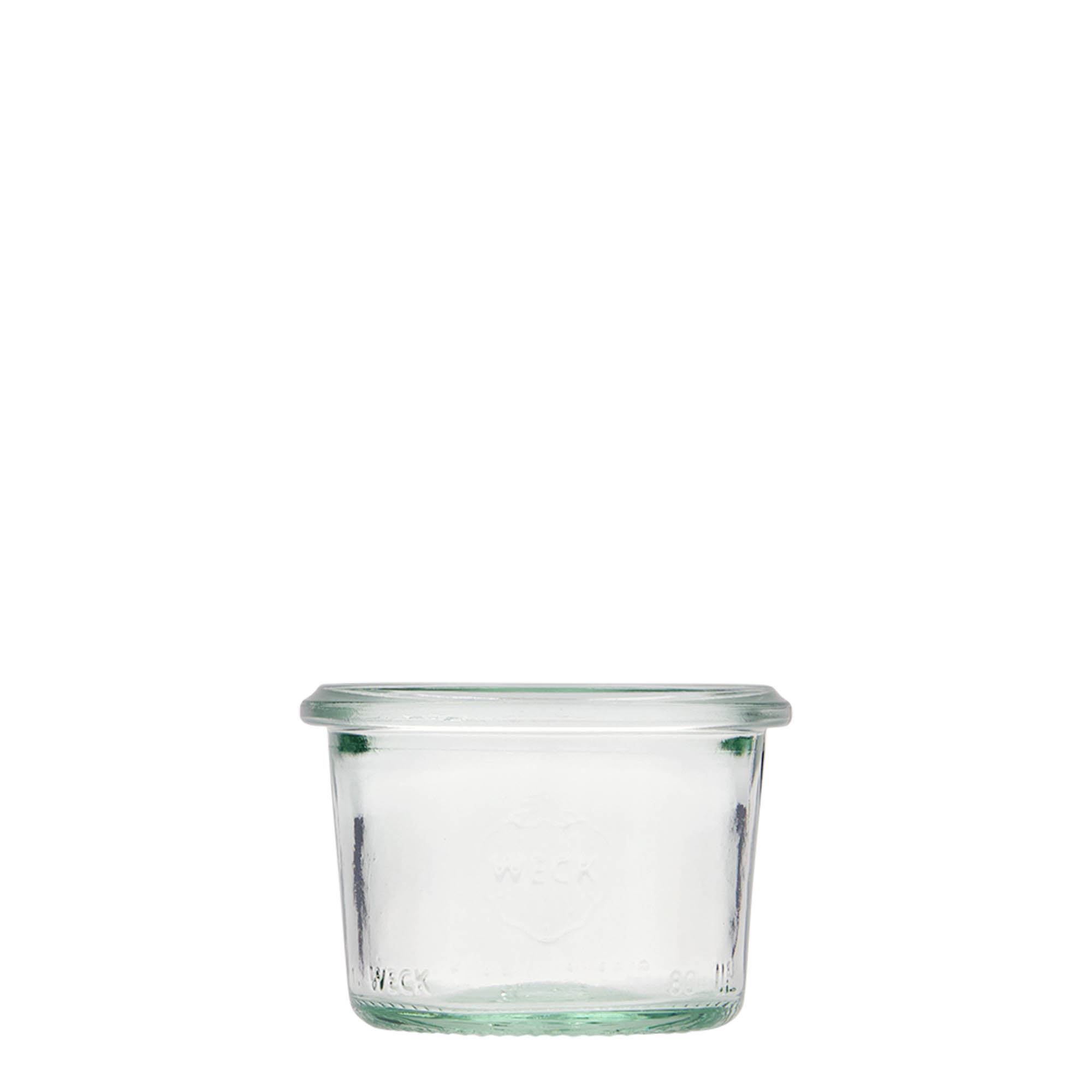 12x 80 ml WECK-стаклен сад со широк отвор со стаклен капак RR 60