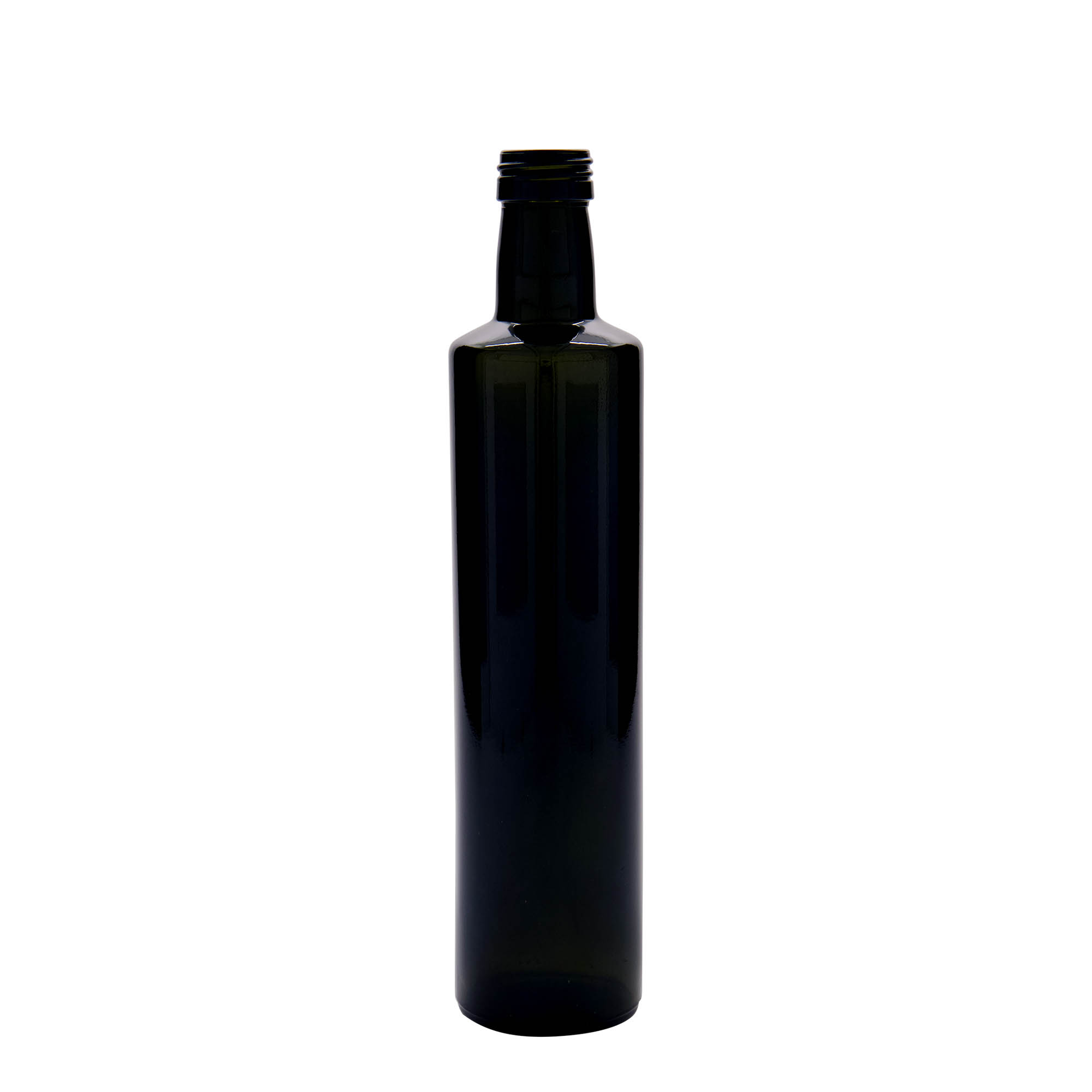 500 ml стаклена шише „Дорика“, античнозелена, отвор: PP 31,5