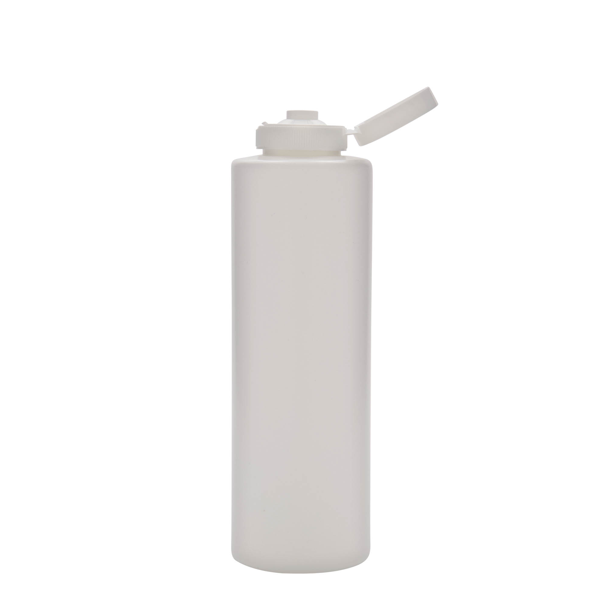 500 ml шише за сос, LDPE пластика, бело, отвор: 38/400