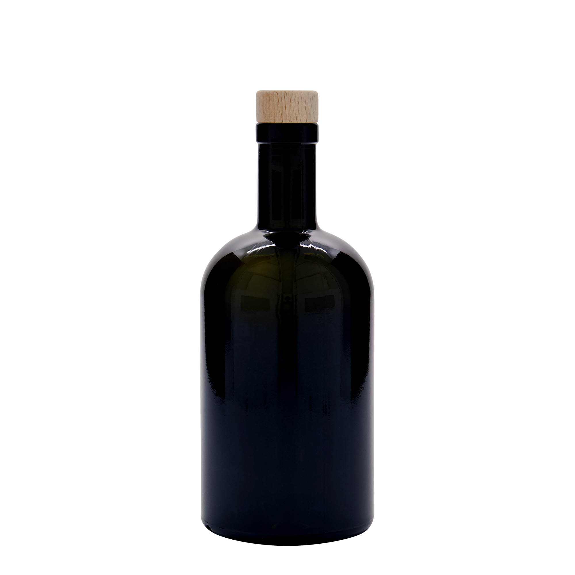 500 ml стаклена шише „Farmacia“, античнозелена, отворање: корк
