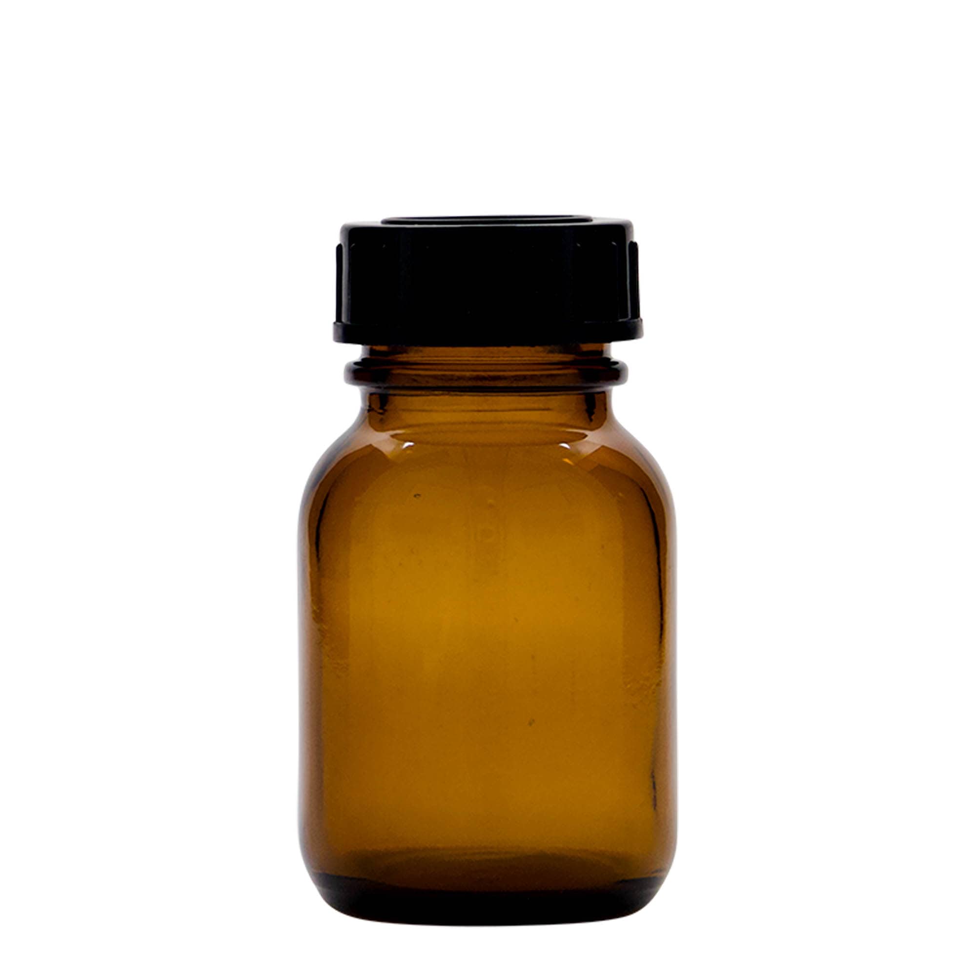 50 ml шише со широк врат, кафеава боја, отвор: DIN 32