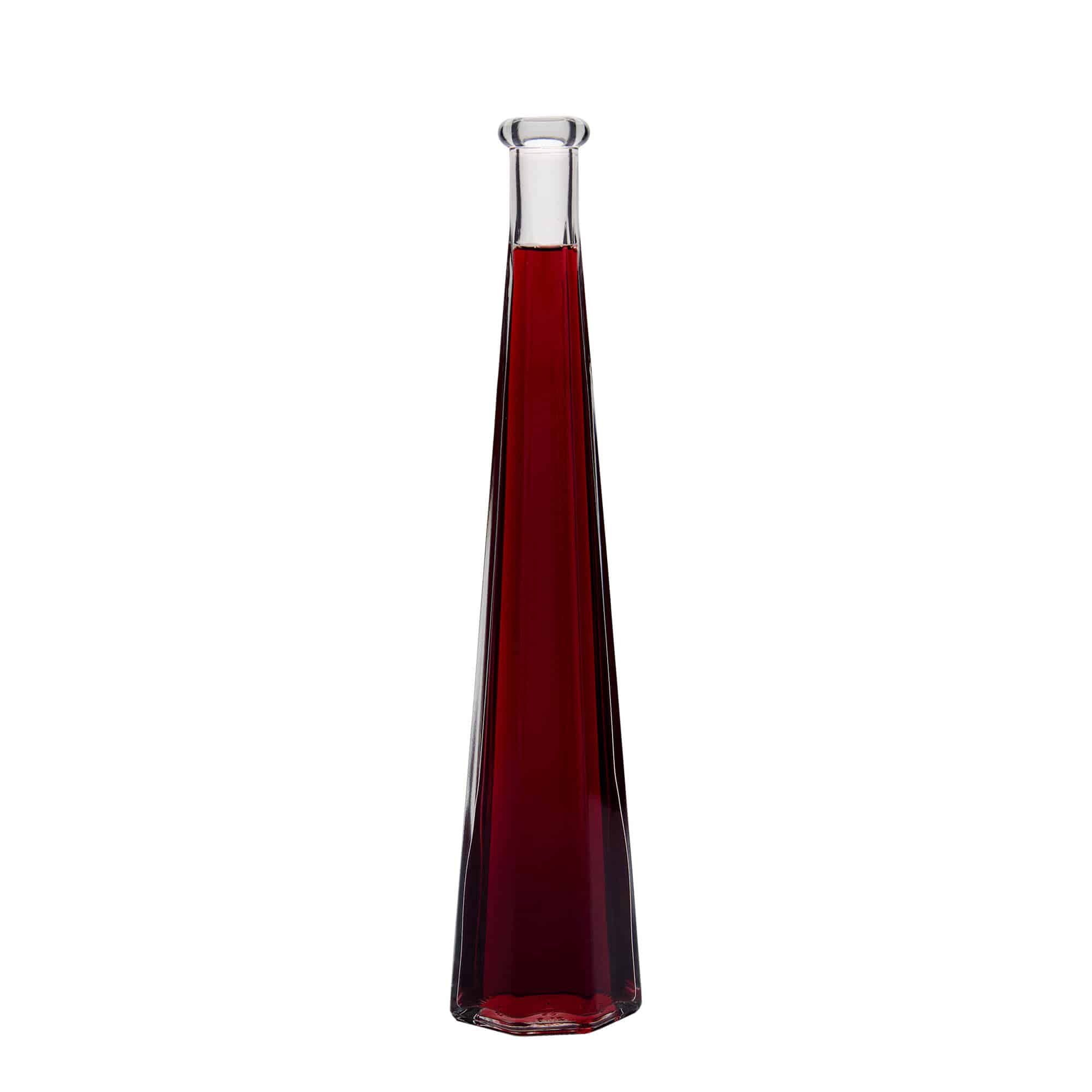 200 ml стаклена шише „Dama Sexta“, шестострана, грло: тапа