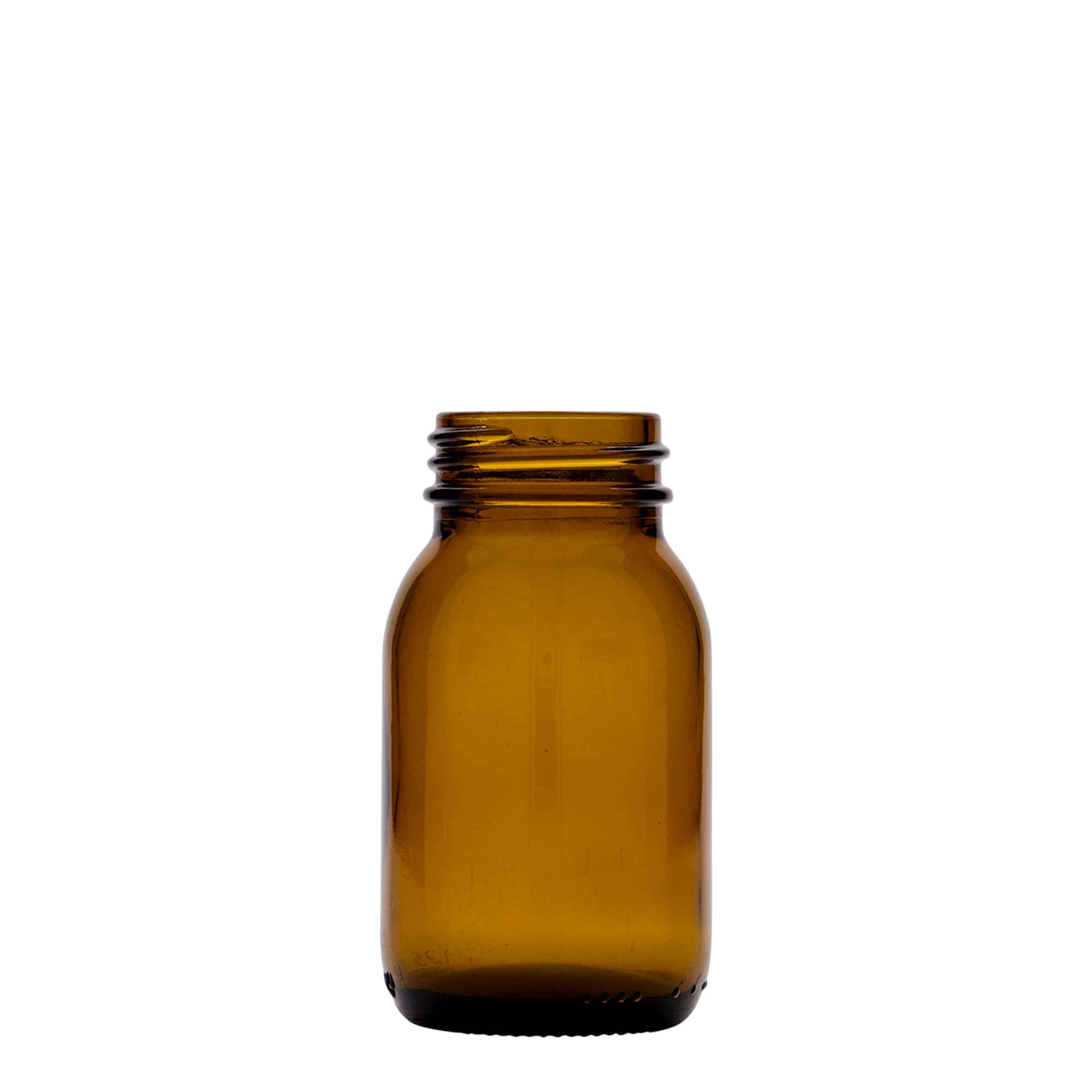 125 ml шише со широк врат, кафеава, отворање: DIN 40