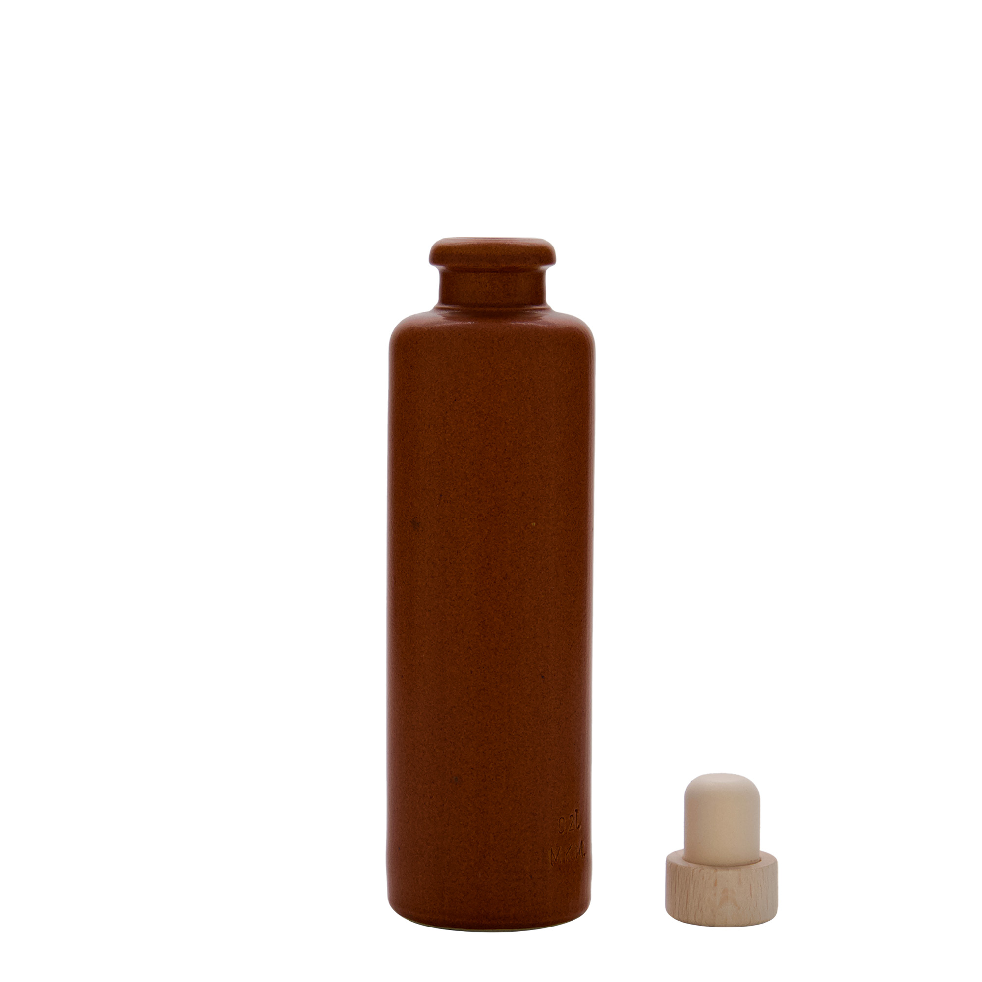 200 ml керамички џезва, камена глазура, црвено-кафена, отвор: плута