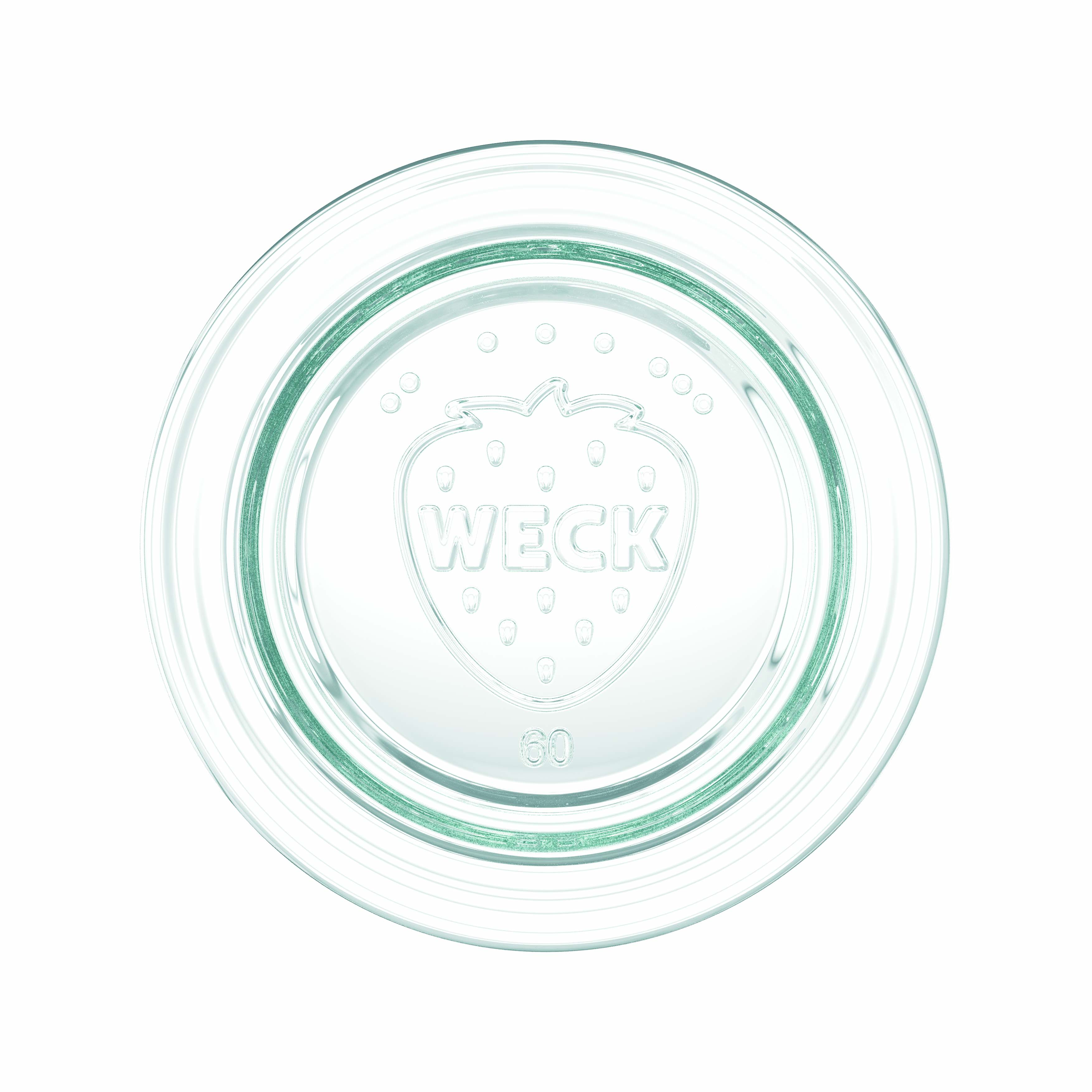12x 160 ml WECK-стаклен сад со широк отвор со стаклен капак RR 60