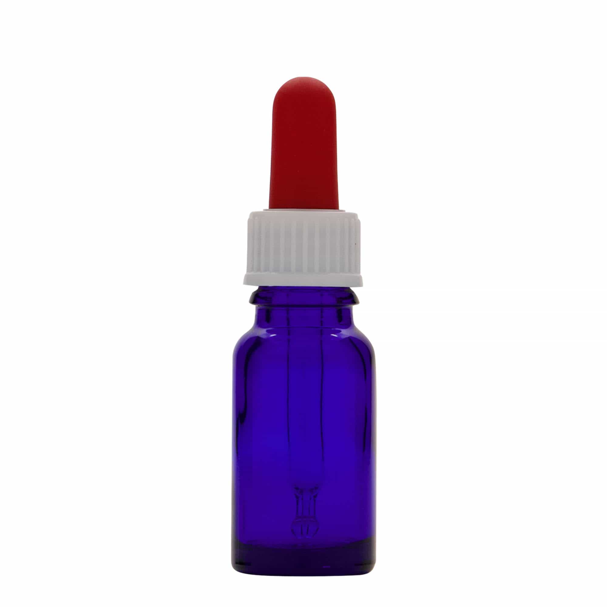 10 ml шишенце со пипета, медицина, стакло, кралско сино-црвено, отворање: DIN 18