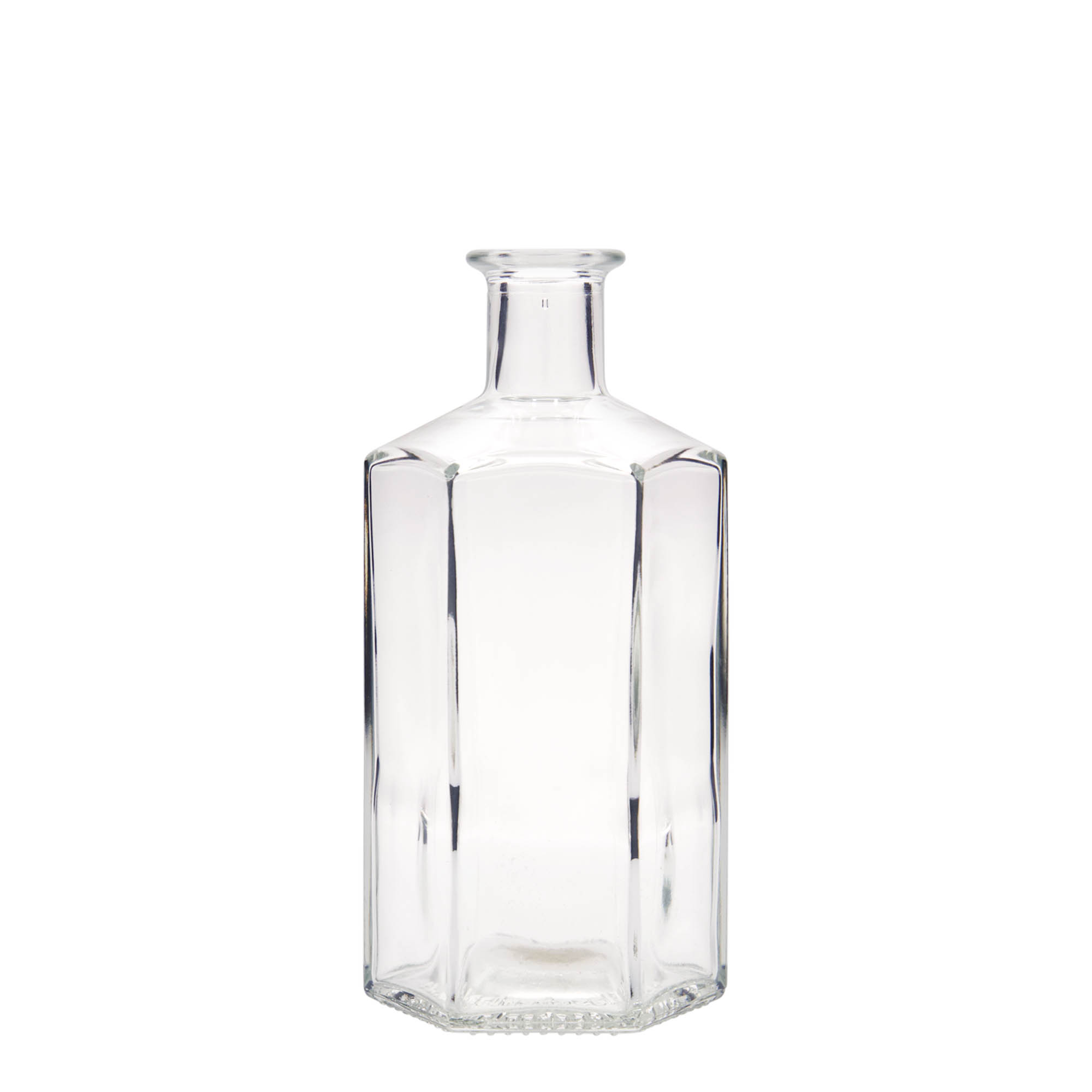 500 ml стаклена шише аптекар 'Џими', шеесетостран, отворање: корк