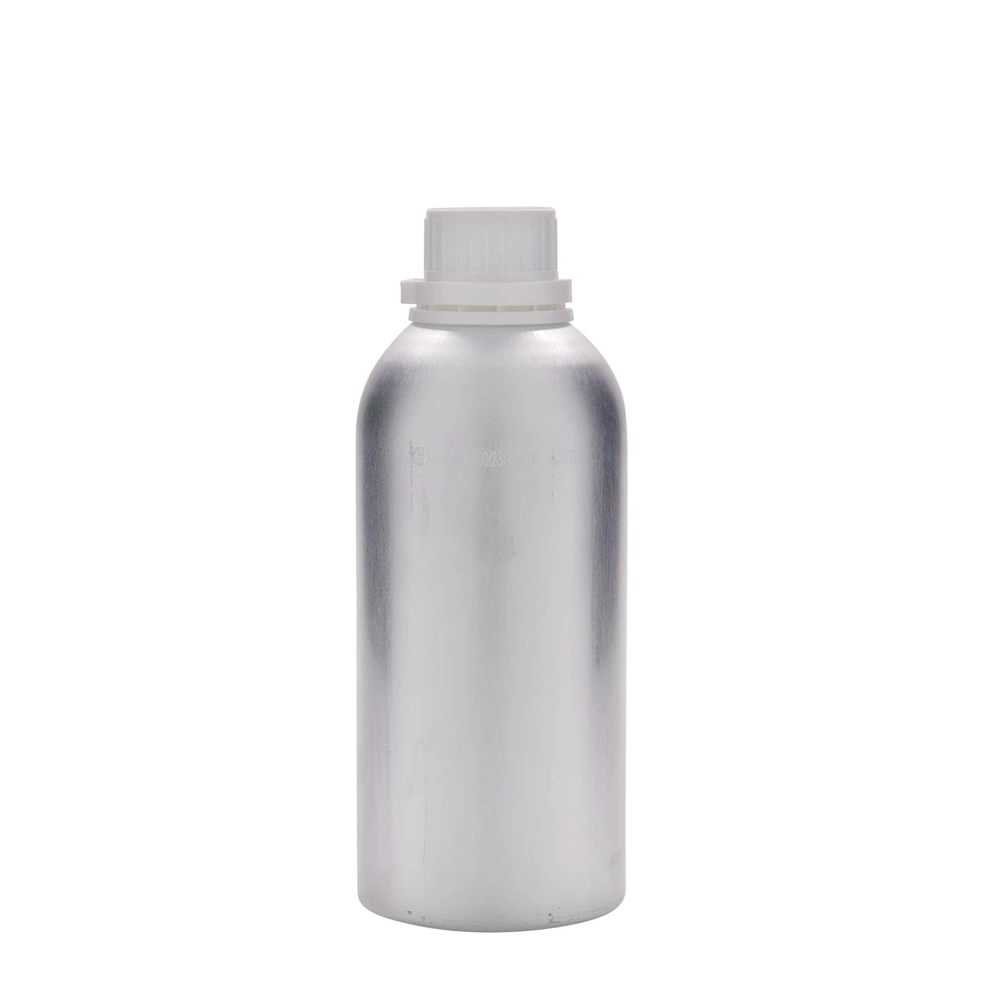 625 ml алуминиумска шише, метал, сребрена, отвор: DIN 32