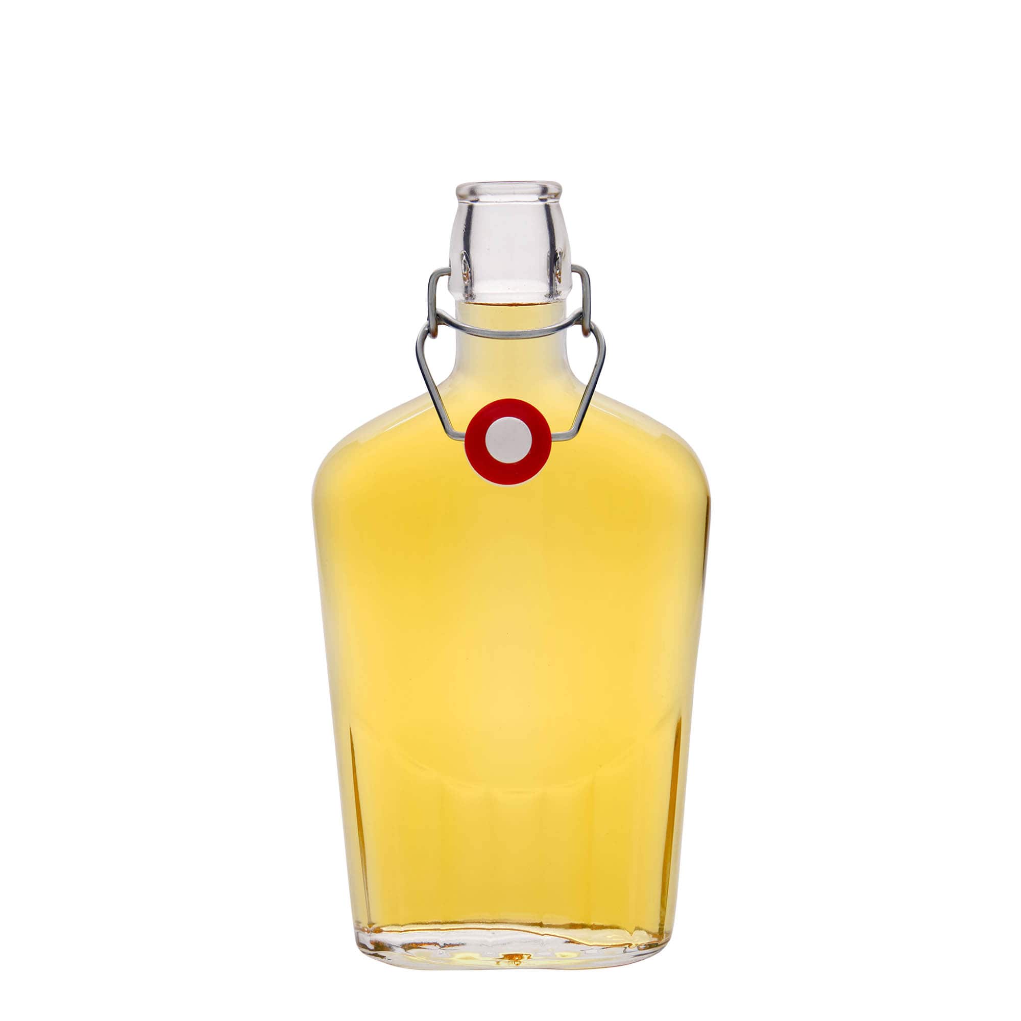 500 ml стаклена шише 'Fiaschetta', овална, отвор: затворач со шарка