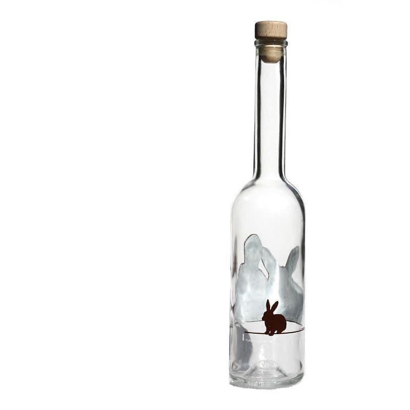 500 ml стаклена шише „Опера“, мотив: зајак, отворање: корк