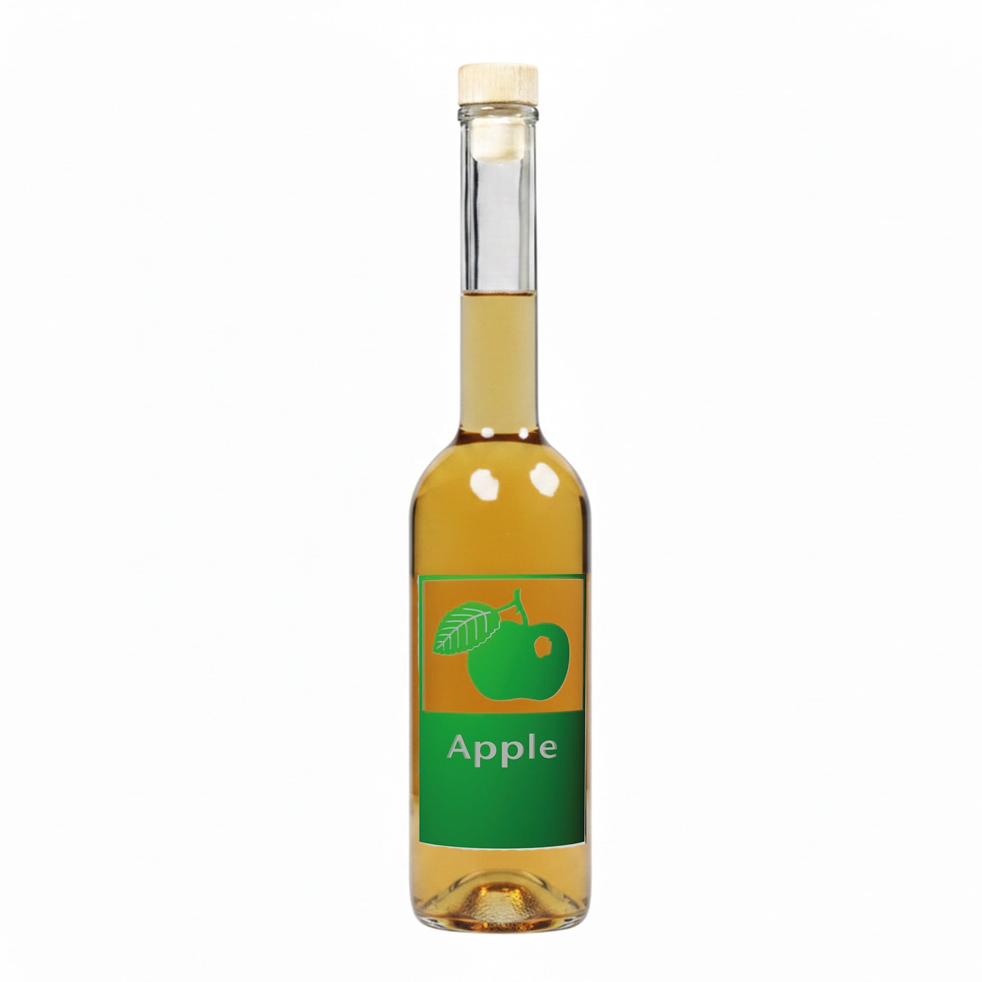500 ml стаклена шише 'Opera', мотив: јаболко, отворање: корк