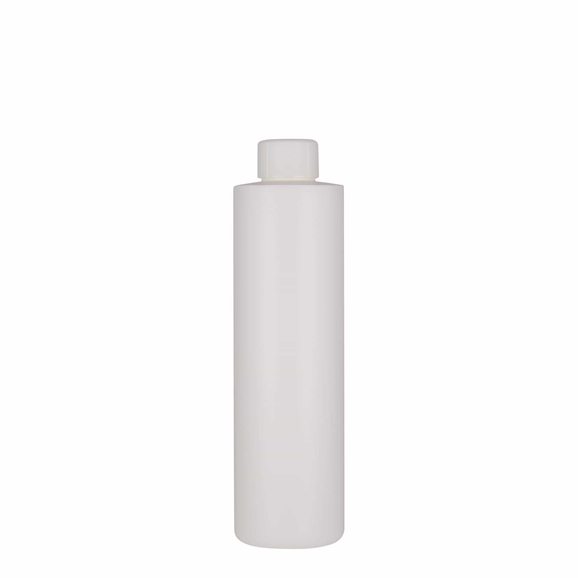 250 мл пластична шише „Pipe“, HDPE, бела, отвор: 24/410