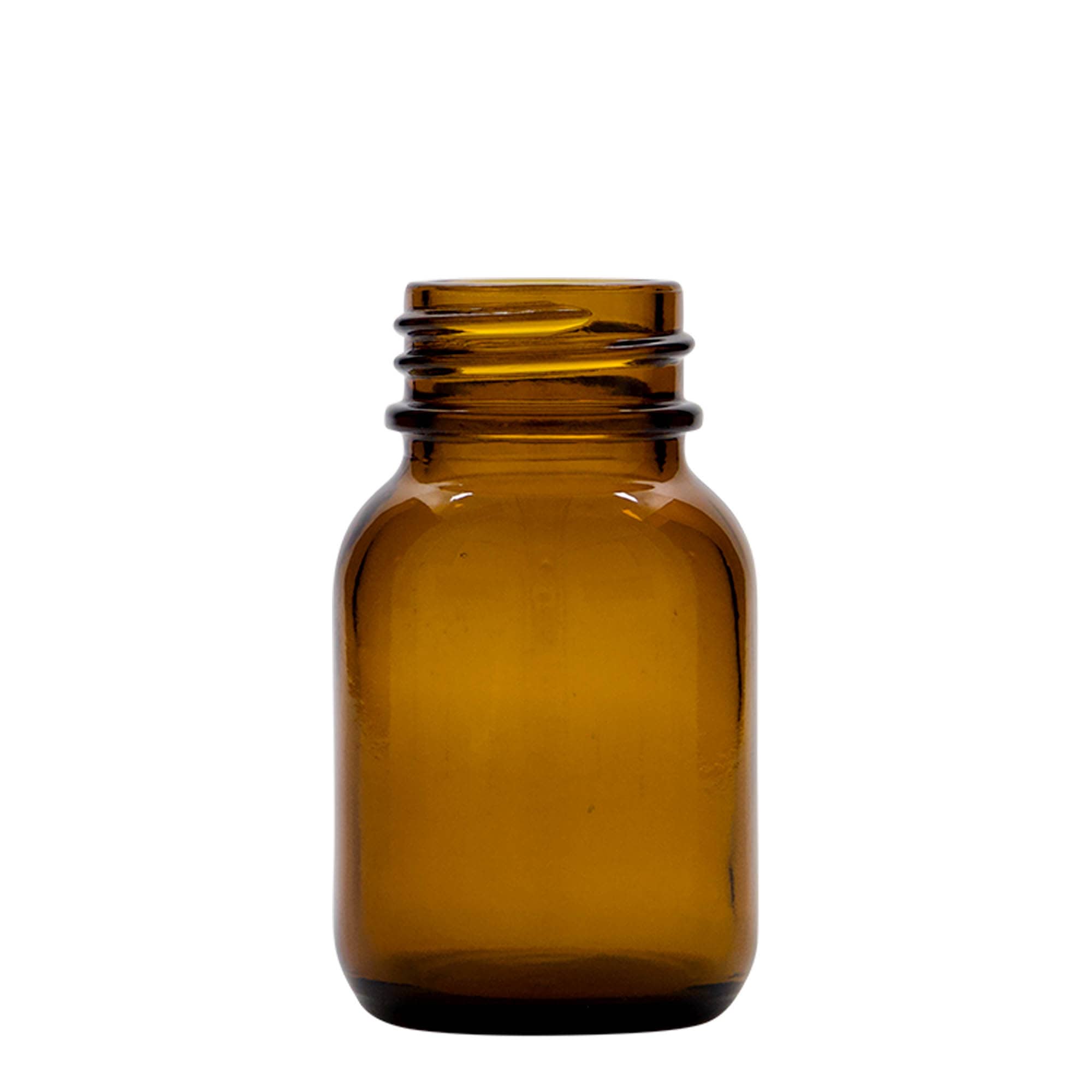 50 ml шише со широк врат, кафеава боја, отвор: DIN 32
