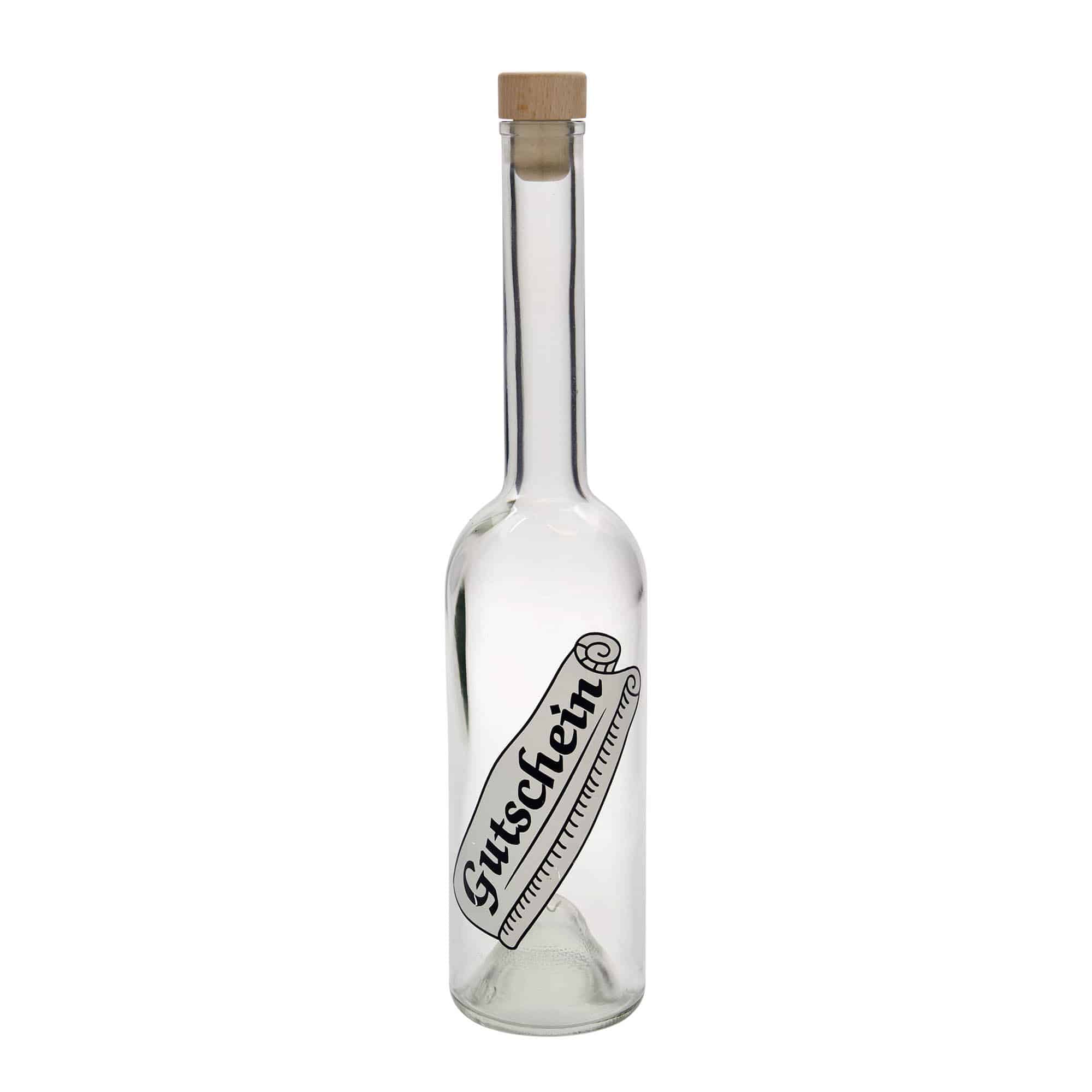 500 ml стаклена шише „Опера“, мотив: ваучер, отворање: корк