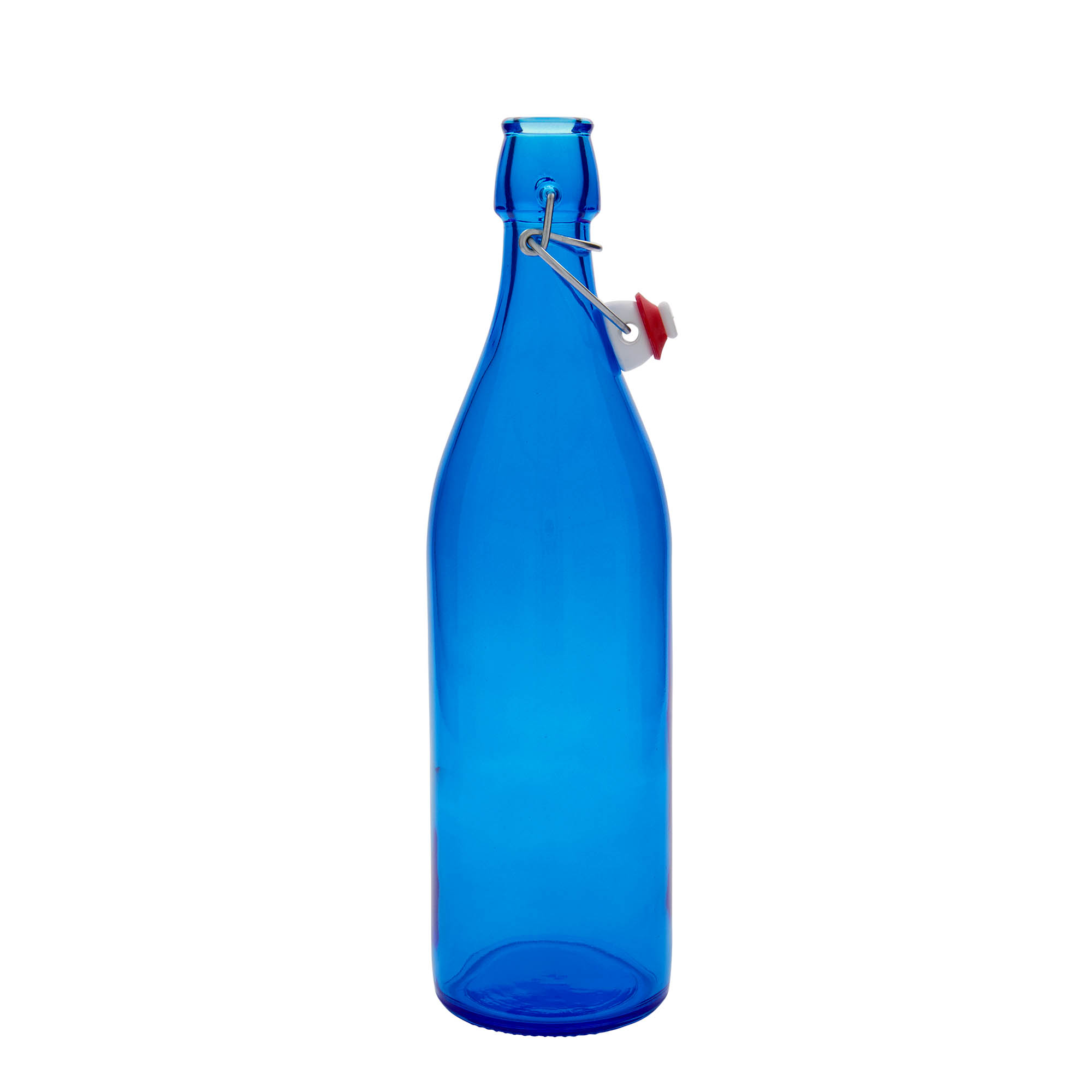 1.000 ml стаклена шише 'Giara', сино, отвор: затворач со лакат