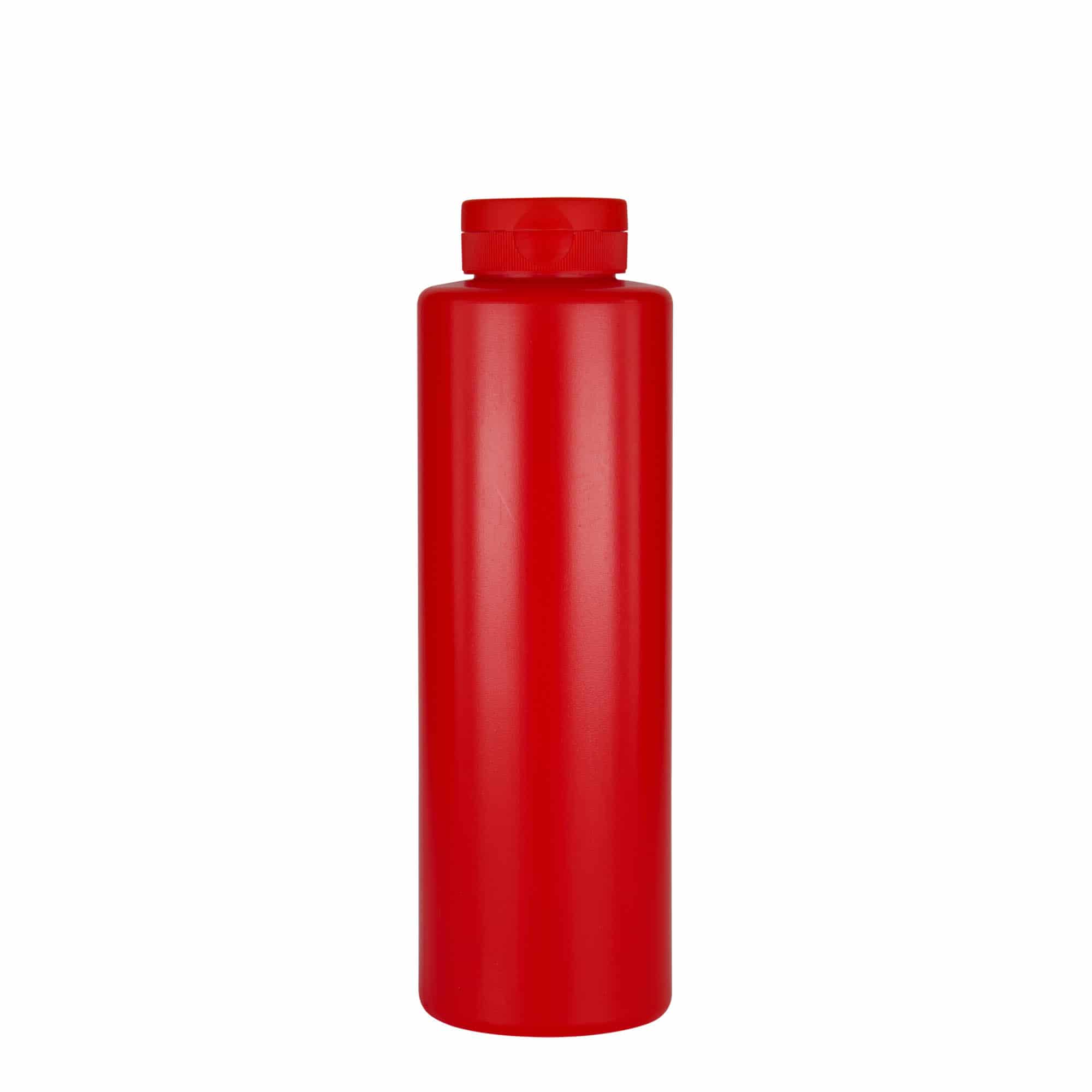 500 мл шише за сос, LDPE-пластика, црвена, отворање: 38/400