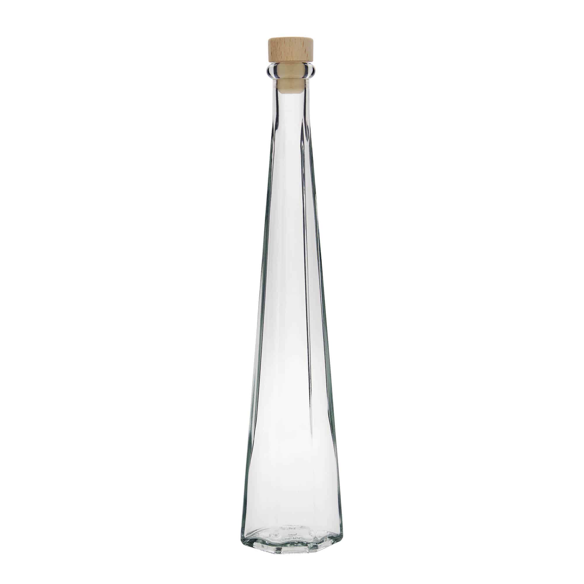 200 ml стаклена шише „Dama Sexta“, шестострана, грло: тапа