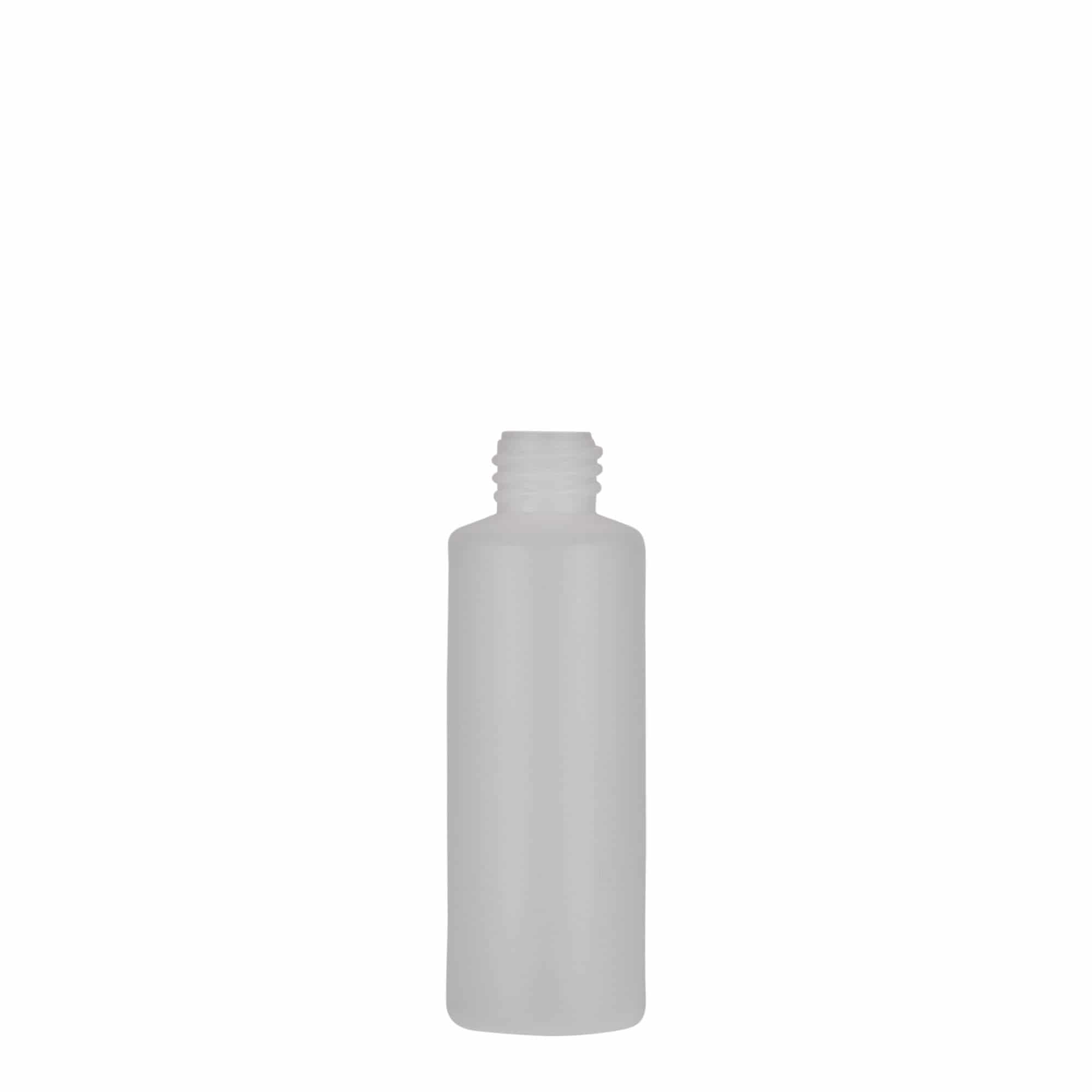 50 ml кружна шише, PE-пластика, природна боја, отворање: навојна капа
